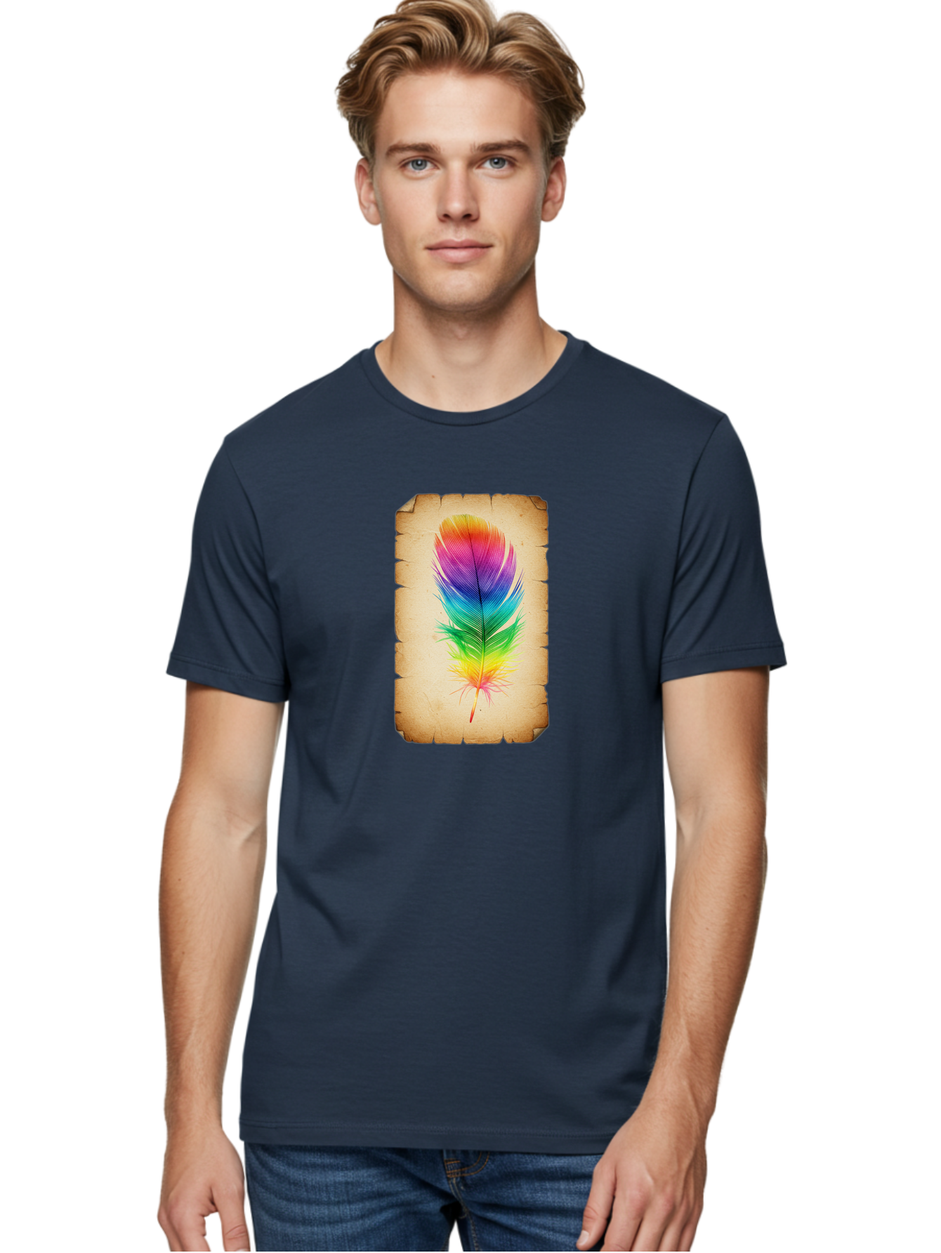 Rainbow-Feather-13 Men'S Graphic Tee, 100% Cotton, Comfortable Casual Summer Wear, Machine Washable, Vintage Camera, Old Camera, Antique Camera, Black Camera, Classic Photography, Photography Equipment, Nostalgic Device, Film Camera, Baj221