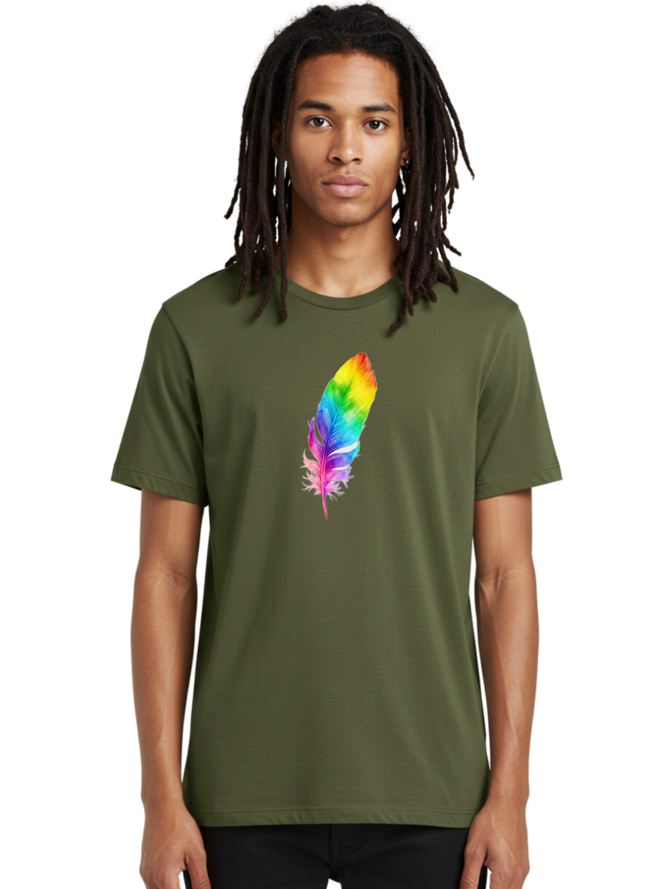 Rainbow-Feather-14 Men'S Graphic Tee, 100% Cotton, Comfortable Casual Summer Wear, Machine Washable, Vintage Camera, Old Camera, Antique Camera, Black Camera, Classic Photography, Photography Equipment, Nostalgic Device, Film Camera, Baj222