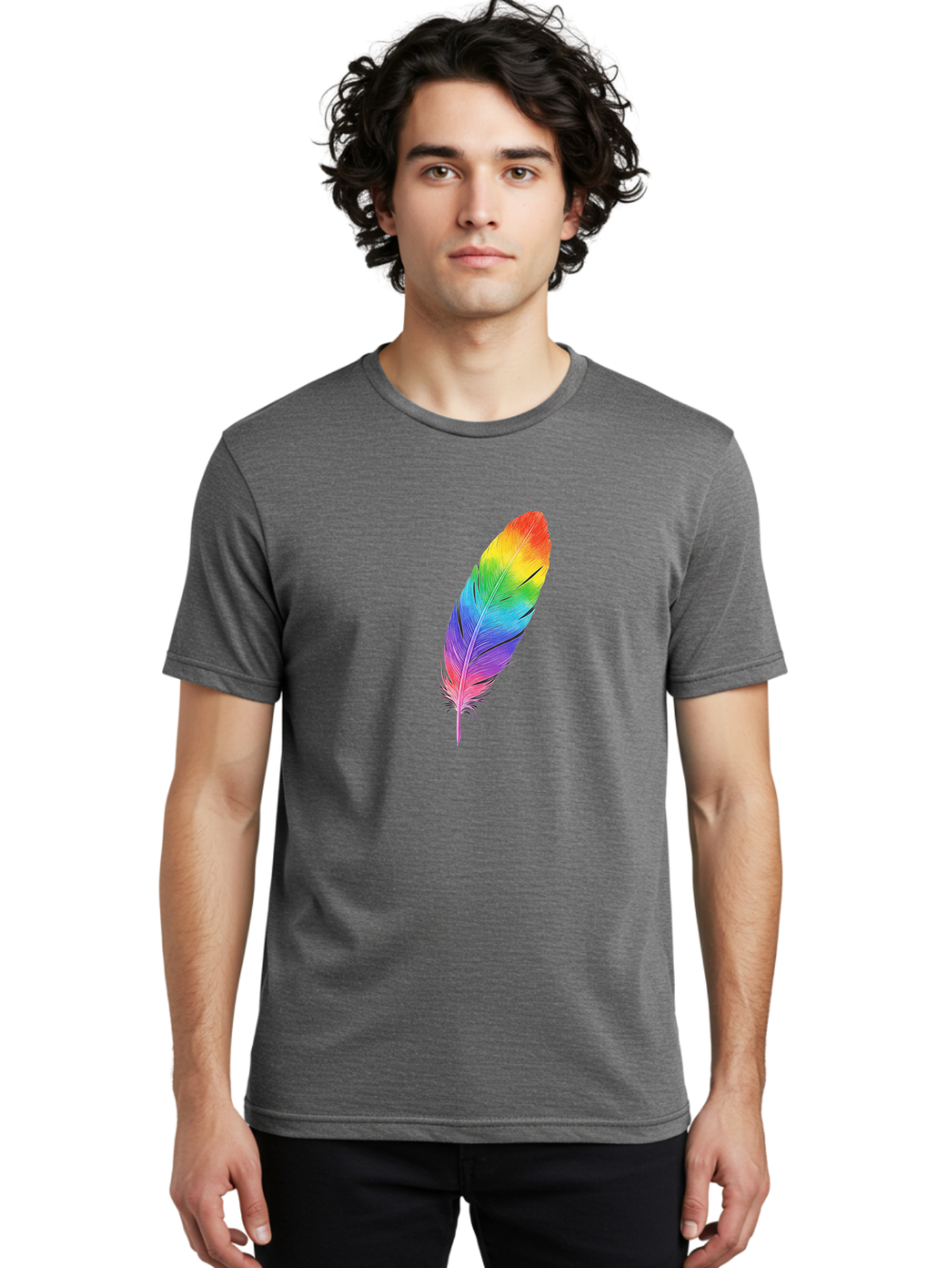 Rainbow-Feather-15 Men'S Graphic Tee, 100% Cotton, Comfortable Casual Summer Wear, Machine Washable, Vintage Camera, Old Camera, Antique Camera, Black Camera, Classic Photography, Photography Equipment, Nostalgic Device, Film Camera, Baj223