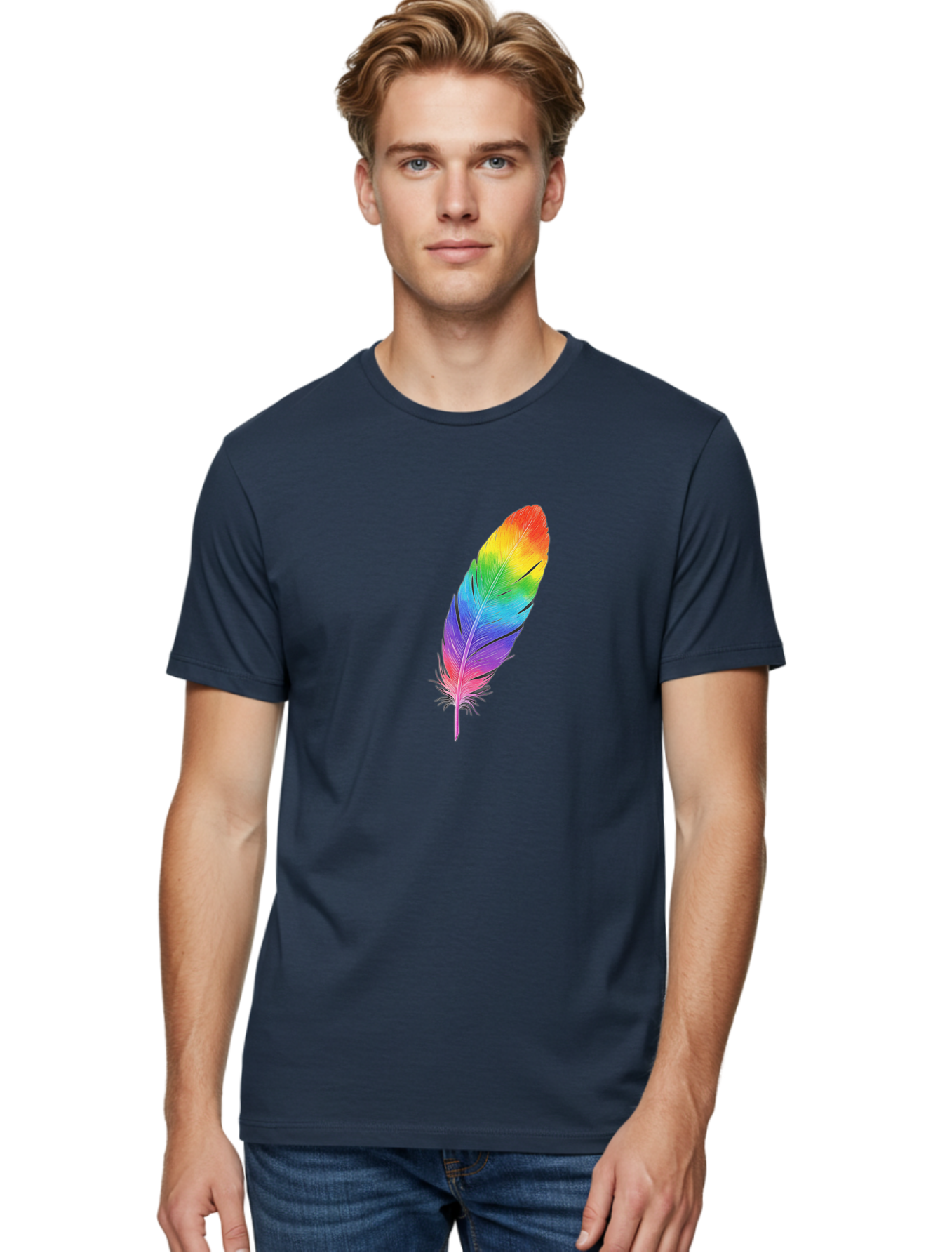 Rainbow-Feather-15 Men'S Graphic Tee, 100% Cotton, Comfortable Casual Summer Wear, Machine Washable, Vintage Camera, Old Camera, Antique Camera, Black Camera, Classic Photography, Photography Equipment, Nostalgic Device, Film Camera, Baj223