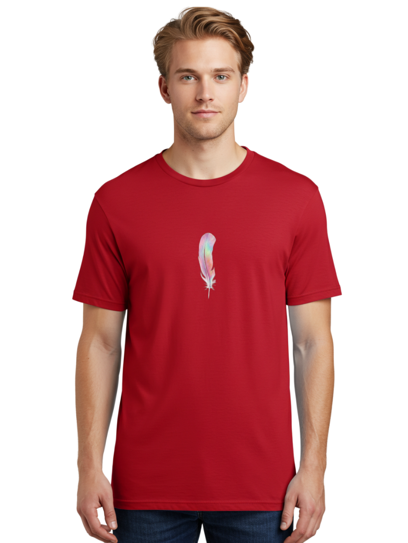 Rainbow-Feather-16 Men'S Graphic Tee, 100% Cotton, Comfortable Casual Summer Wear, Machine Washable, Vintage Camera, Old Camera, Antique Camera, Black Camera, Classic Photography, Photography Equipment, Nostalgic Device, Film Camera, Baj224