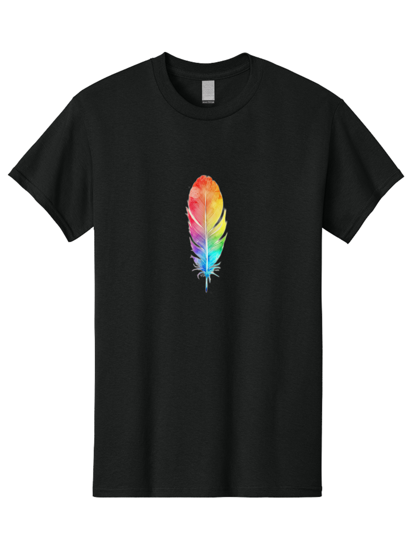 Rainbow-Feather-2 Men'S Graphic Tee, 100% Cotton, Comfortable Casual Summer Wear, Machine Washable, Vintage Camera, Old Camera, Antique Camera, Black Camera, Classic Photography, Photography Equipment, Nostalgic Device, Film Camera, Camera Art Baj225