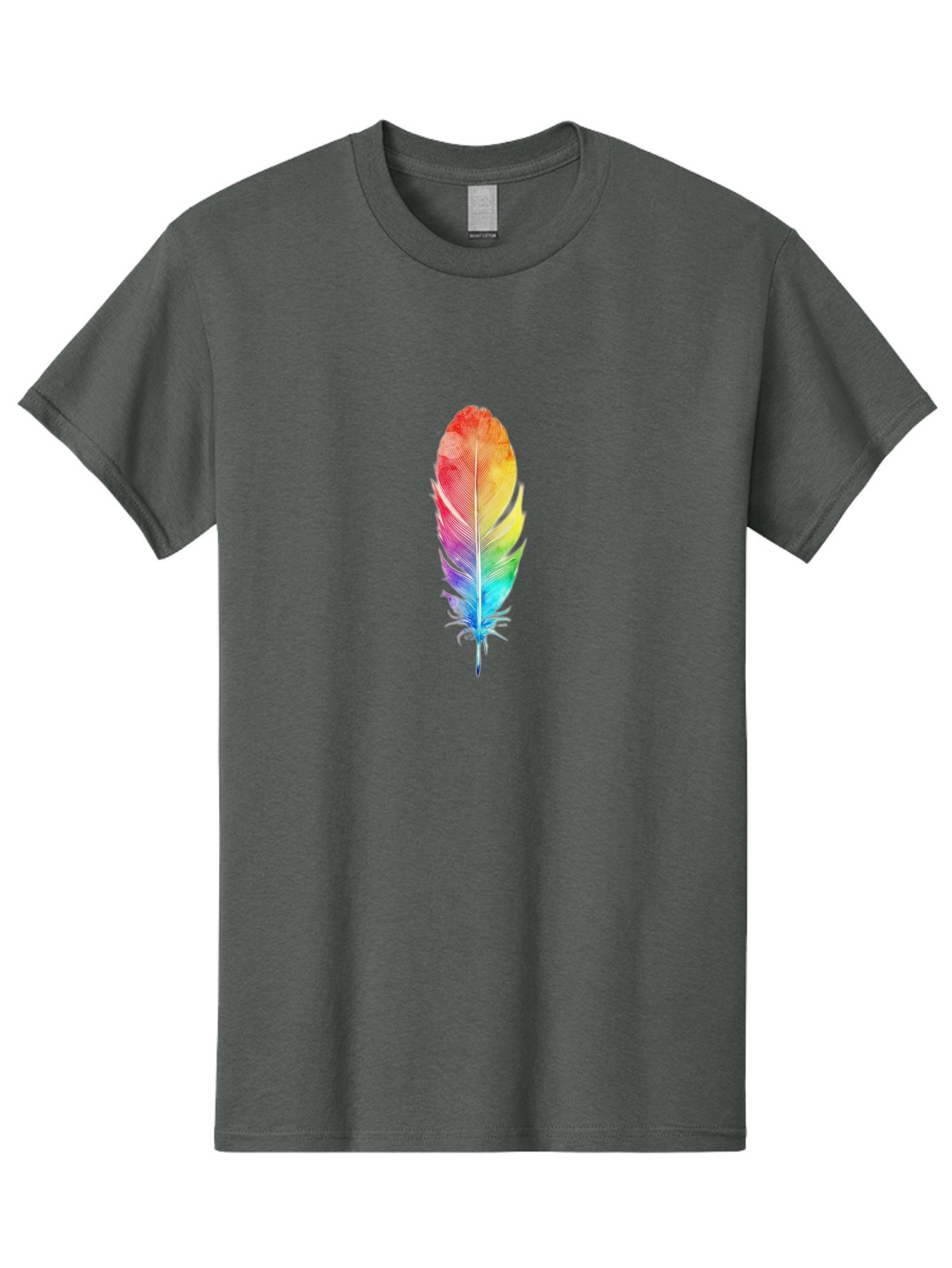Rainbow-Feather-2 Men'S Graphic Tee, 100% Cotton, Comfortable Casual Summer Wear, Machine Washable, Vintage Camera, Old Camera, Antique Camera, Black Camera, Classic Photography, Photography Equipment, Nostalgic Device, Film Camera, Camera Art Baj225