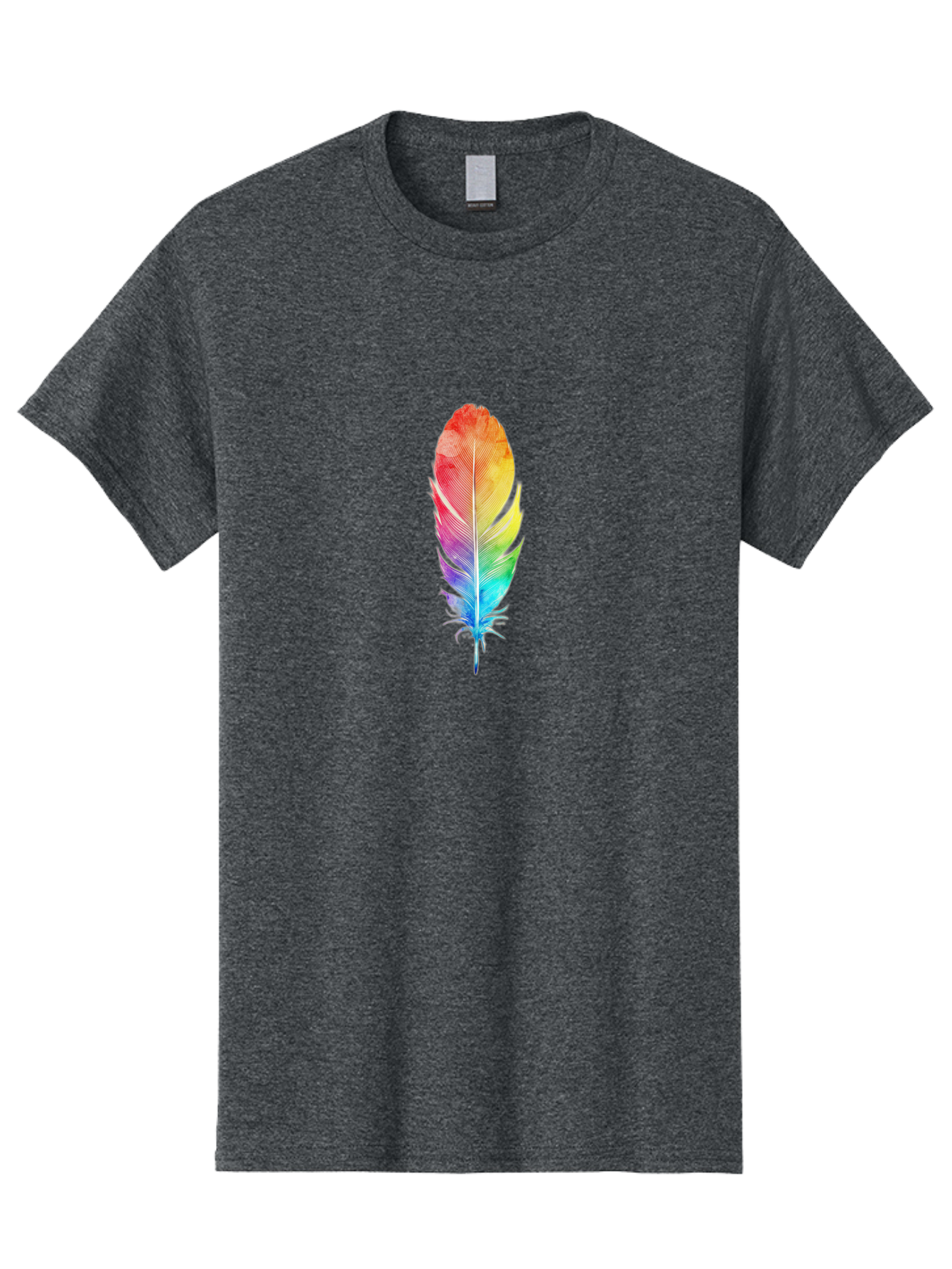 Rainbow-Feather-2 Men'S Graphic Tee, 100% Cotton, Comfortable Casual Summer Wear, Machine Washable, Vintage Camera, Old Camera, Antique Camera, Black Camera, Classic Photography, Photography Equipment, Nostalgic Device, Film Camera, Camera Art Baj225