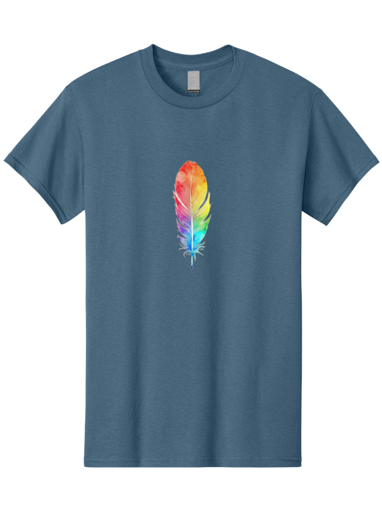 Rainbow-Feather-2 Men'S Graphic Tee, 100% Cotton, Comfortable Casual Summer Wear, Machine Washable, Vintage Camera, Old Camera, Antique Camera, Black Camera, Classic Photography, Photography Equipment, Nostalgic Device, Film Camera, Camera Art Baj225