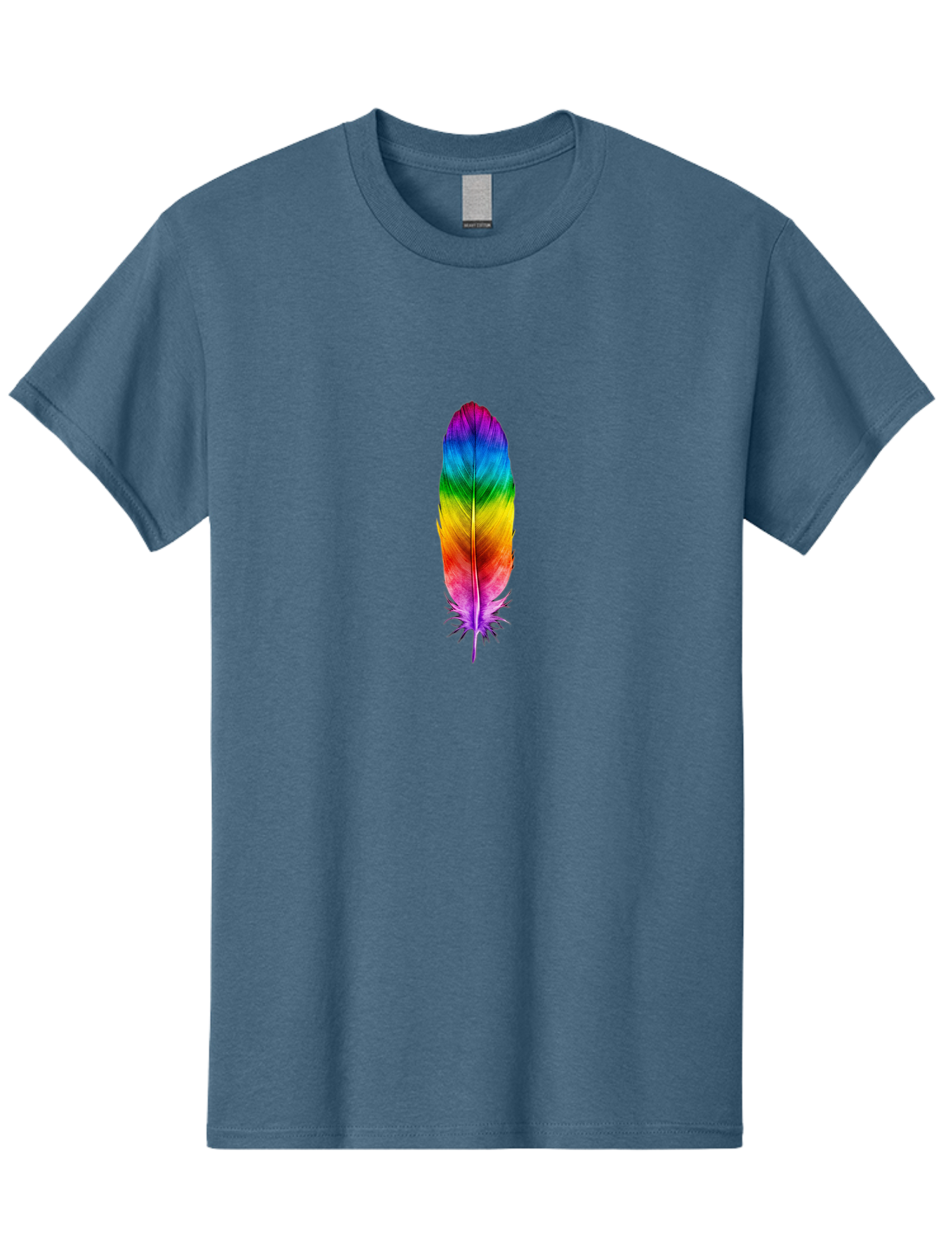 Rainbow-Feather-3 Men'S Graphic Tee, 100% Cotton, Comfortable Casual Summer Wear, Machine Washable, Vintage Camera, Old Camera, Antique Camera, Black Camera, Classic Photography, Photography Equipment, Nostalgic Device, Film Camera, Camera Art Baj226