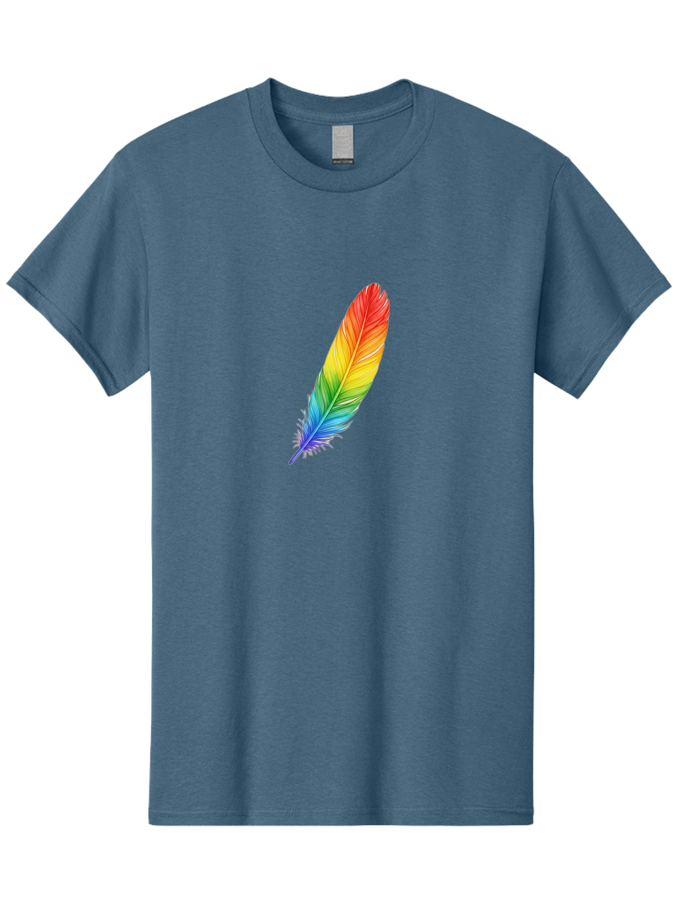 Rainbow-Feather-4 Men'S Graphic Tee, 100% Cotton, Comfortable Casual Summer Wear, Machine Washable, Vintage Camera, Old Camera, Antique Camera, Black Camera, Classic Photography, Photography Equipment, Nostalgic Device, Film Camera, Camera Art Baj227