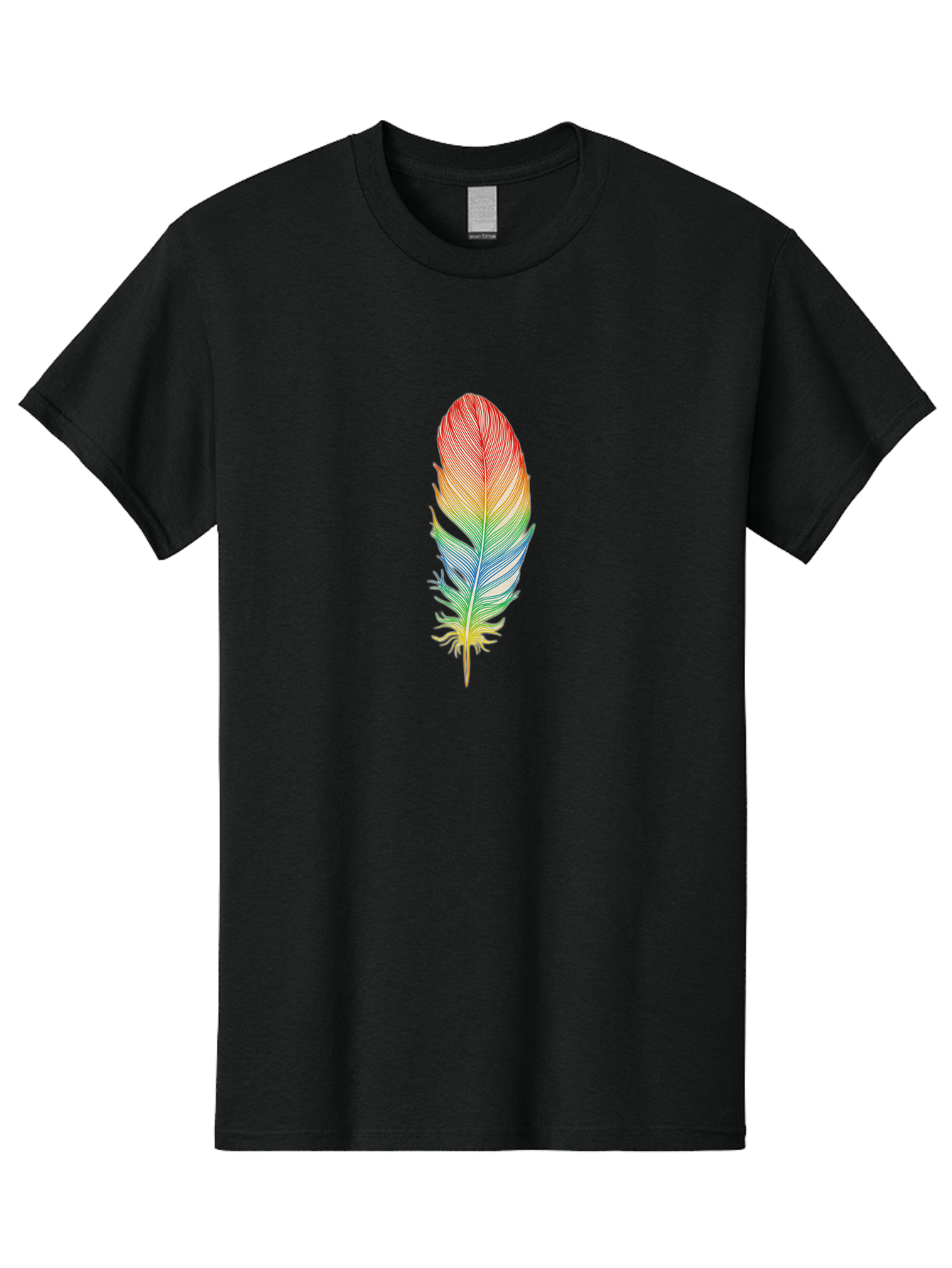 Rainbow-Feather-6 Men'S Graphic Tee, 100% Cotton, Comfortable Casual Summer Wear, Machine Washable, Vintage Camera, Old Camera, Antique Camera, Black Camera, Classic Photography, Photography Equipment, Nostalgic Device, Film Camera, Camera Art Baj229