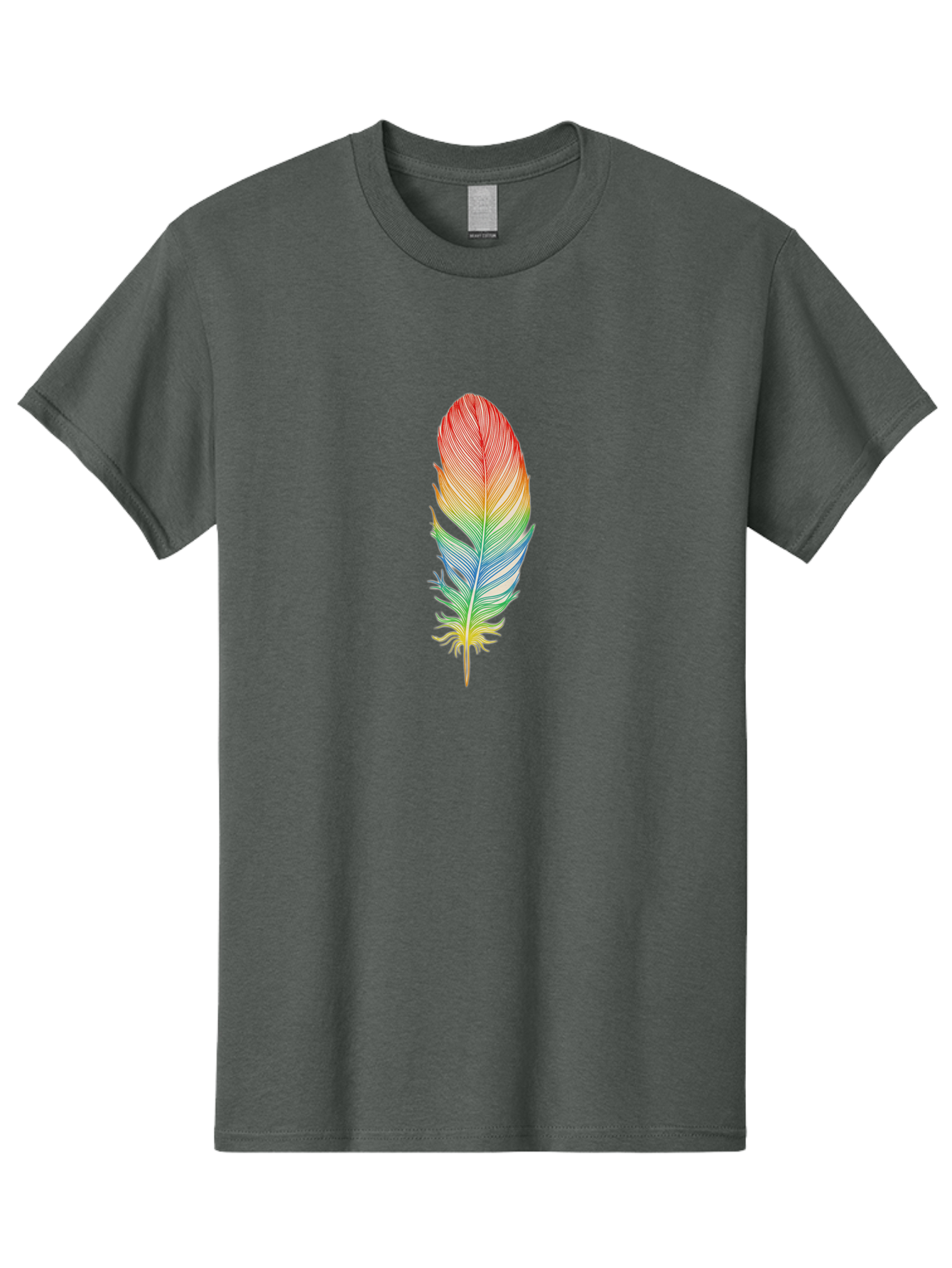 Rainbow-Feather-6 Men'S Graphic Tee, 100% Cotton, Comfortable Casual Summer Wear, Machine Washable, Vintage Camera, Old Camera, Antique Camera, Black Camera, Classic Photography, Photography Equipment, Nostalgic Device, Film Camera, Camera Art Baj229