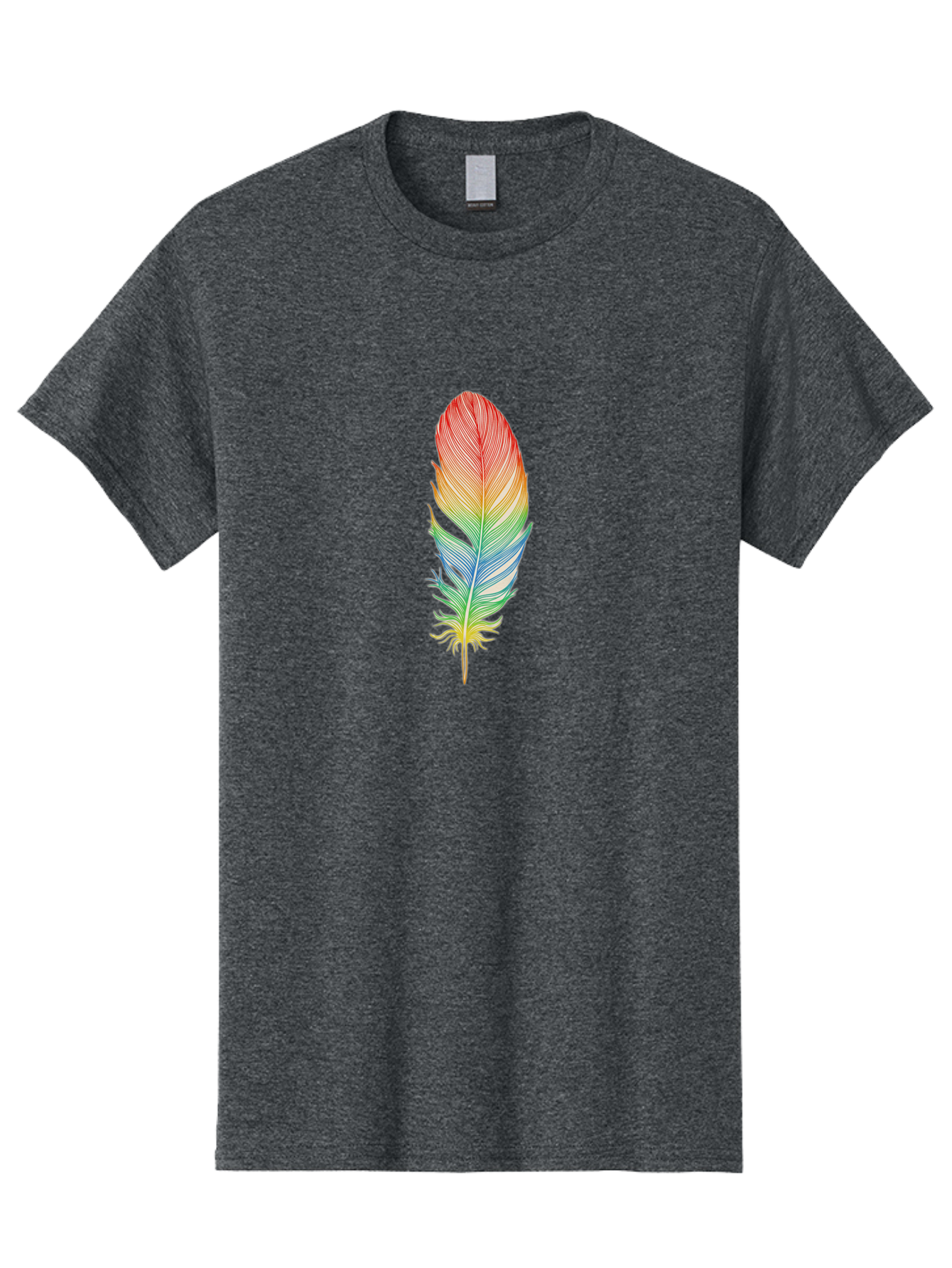 Rainbow-Feather-6 Men'S Graphic Tee, 100% Cotton, Comfortable Casual Summer Wear, Machine Washable, Vintage Camera, Old Camera, Antique Camera, Black Camera, Classic Photography, Photography Equipment, Nostalgic Device, Film Camera, Camera Art Baj229