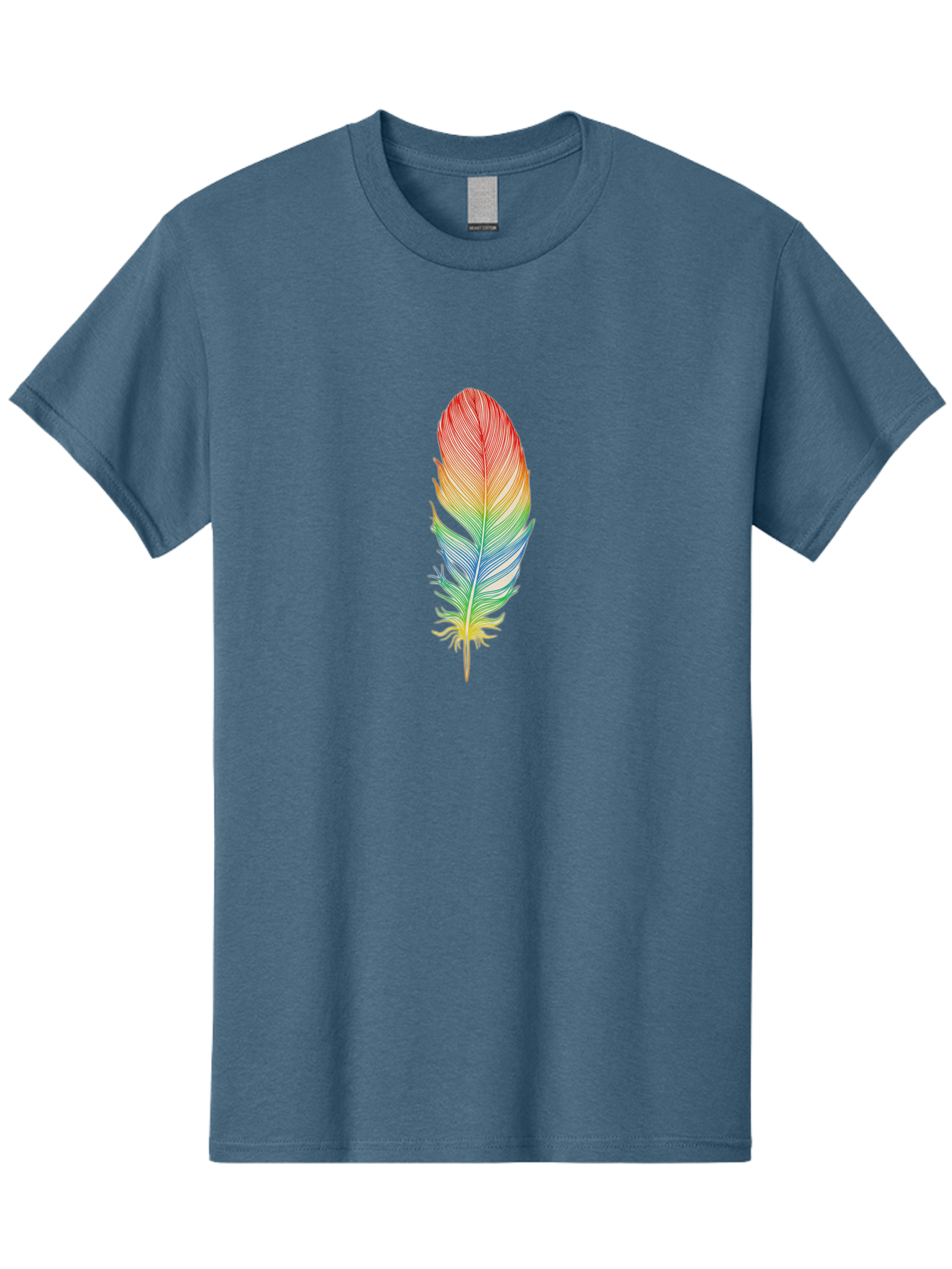 Rainbow-Feather-6 Men'S Graphic Tee, 100% Cotton, Comfortable Casual Summer Wear, Machine Washable, Vintage Camera, Old Camera, Antique Camera, Black Camera, Classic Photography, Photography Equipment, Nostalgic Device, Film Camera, Camera Art Baj229