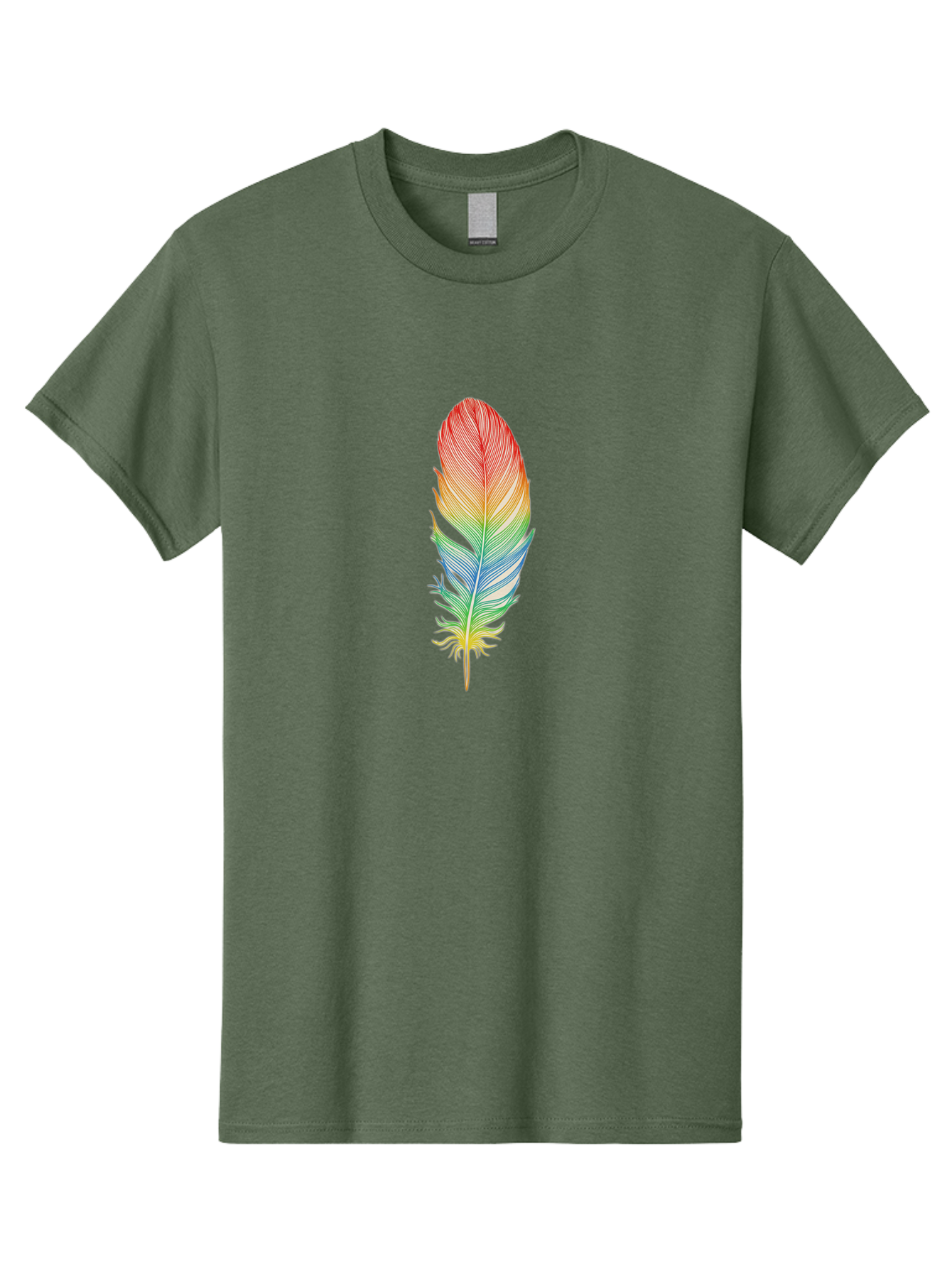 Rainbow-Feather-6 Men'S Graphic Tee, 100% Cotton, Comfortable Casual Summer Wear, Machine Washable, Vintage Camera, Old Camera, Antique Camera, Black Camera, Classic Photography, Photography Equipment, Nostalgic Device, Film Camera, Camera Art Baj229