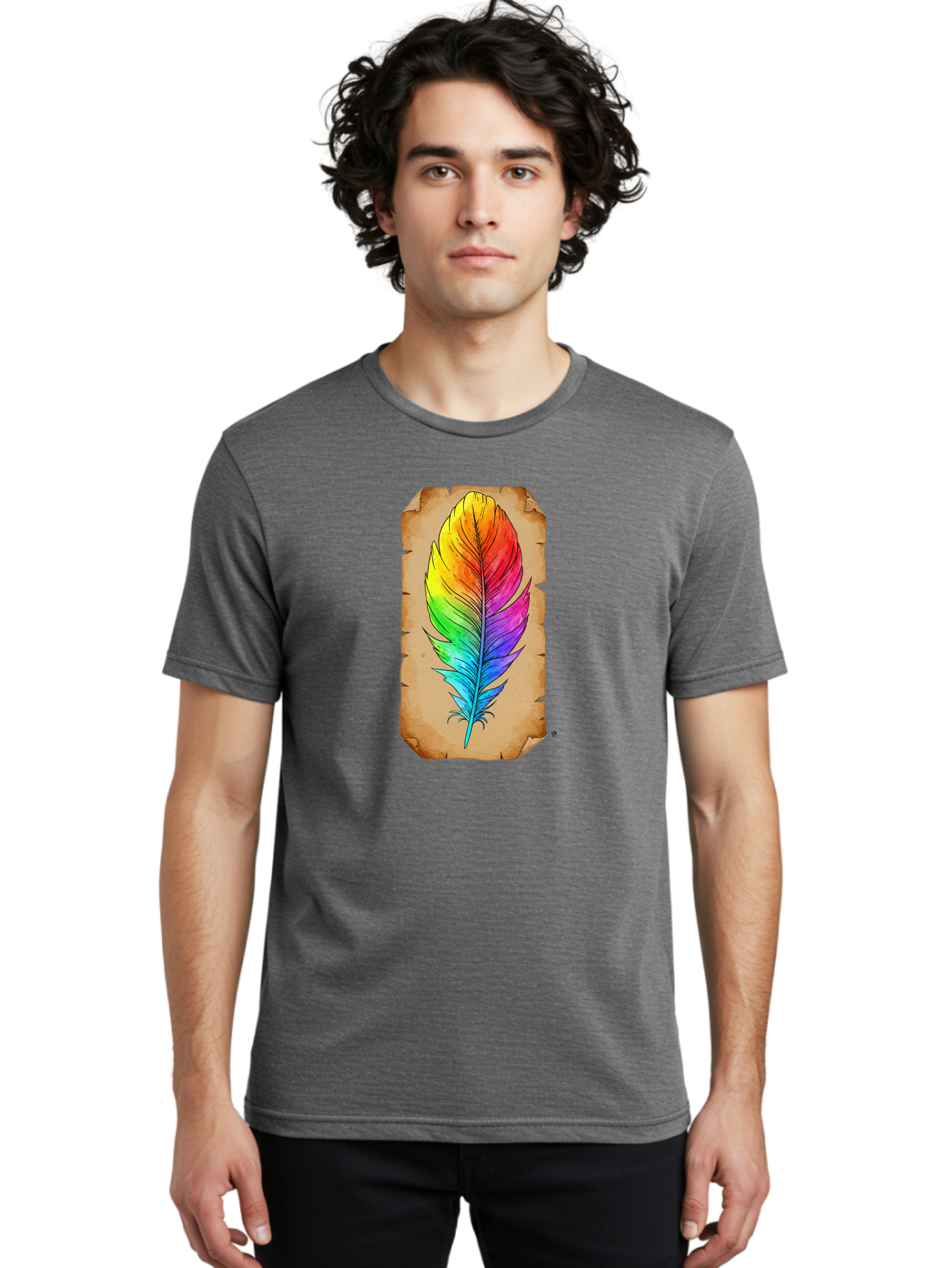Rainbow-Feather-7 Men'S Graphic Tee, 100% Cotton, Comfortable Casual Summer Wear, Machine Washable, Vintage Camera, Old Camera, Antique Camera, Black Camera, Classic Photography, Photography Equipment, Nostalgic Device, Film Camera, Camera Art Baj230