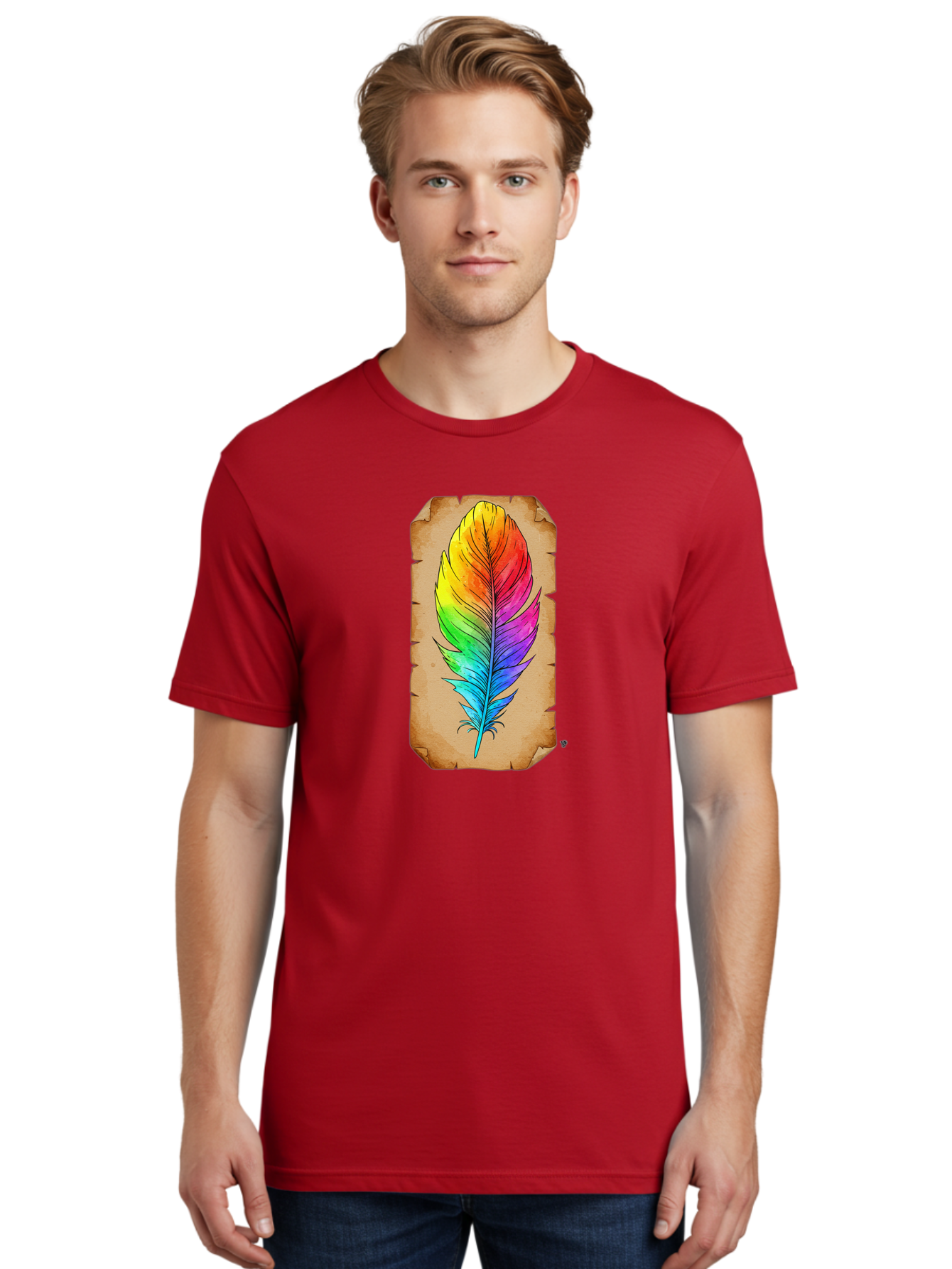 Rainbow-Feather-7 Men'S Graphic Tee, 100% Cotton, Comfortable Casual Summer Wear, Machine Washable, Vintage Camera, Old Camera, Antique Camera, Black Camera, Classic Photography, Photography Equipment, Nostalgic Device, Film Camera, Camera Art Baj230