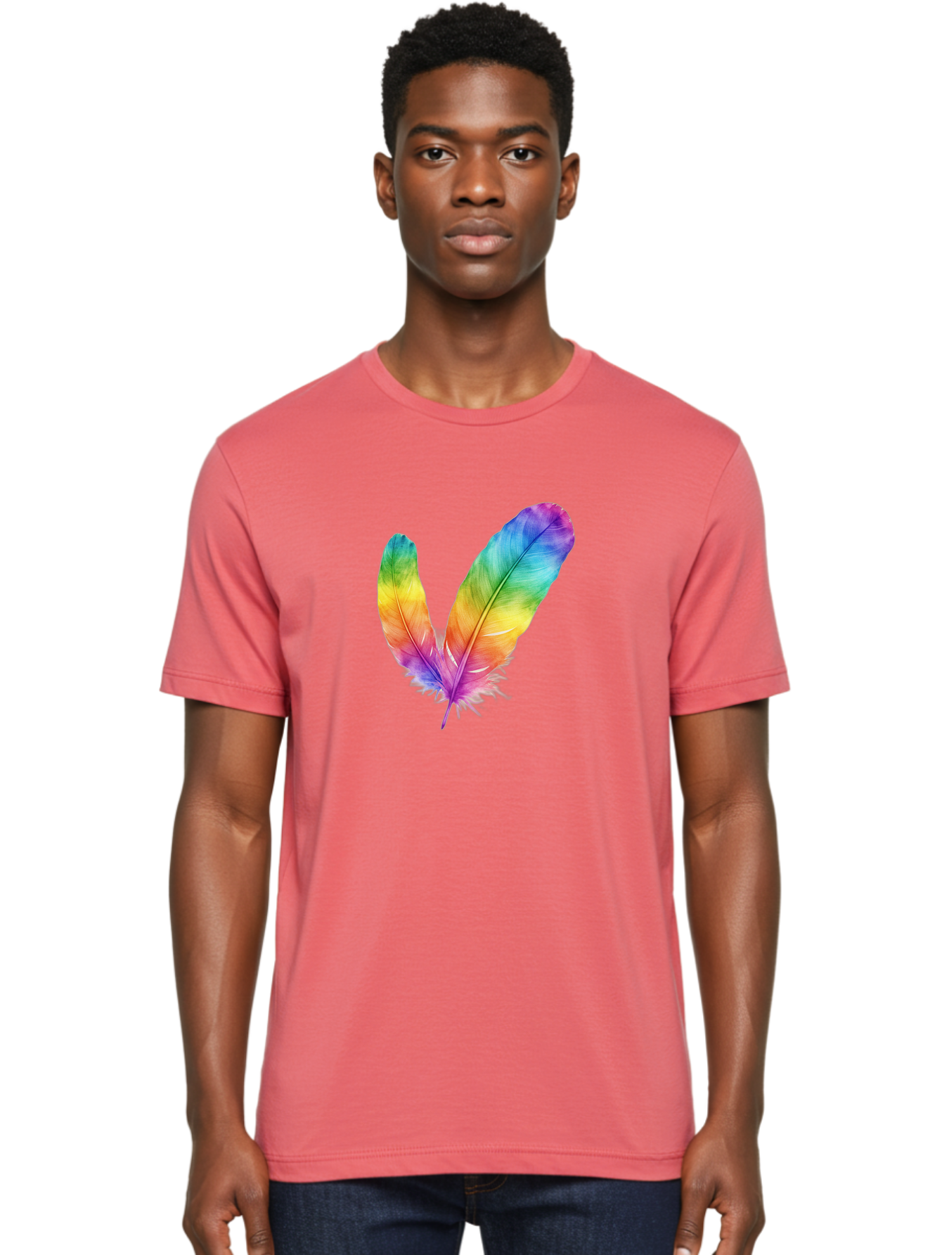 Rainbow-Feathers Men'S Graphic Tee, 100% Cotton, Comfortable Casual Summer Wear, Machine Washable, Vintage Camera, Old Camera, Antique Camera, Black Camera, Classic Photography, Photography Equipment, Nostalgic Device, Film Camera, Camera Art Baj234