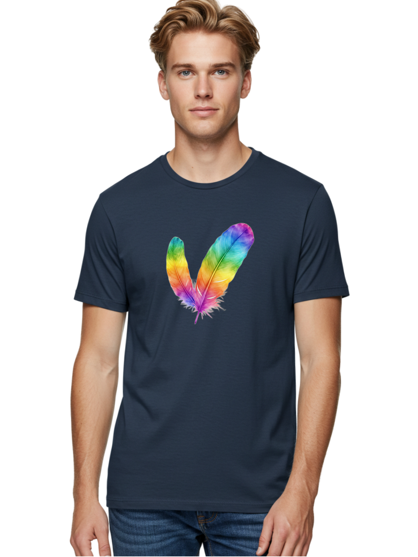 Rainbow-Feathers Men'S Graphic Tee, 100% Cotton, Comfortable Casual Summer Wear, Machine Washable, Vintage Camera, Old Camera, Antique Camera, Black Camera, Classic Photography, Photography Equipment, Nostalgic Device, Film Camera, Camera Art Baj234