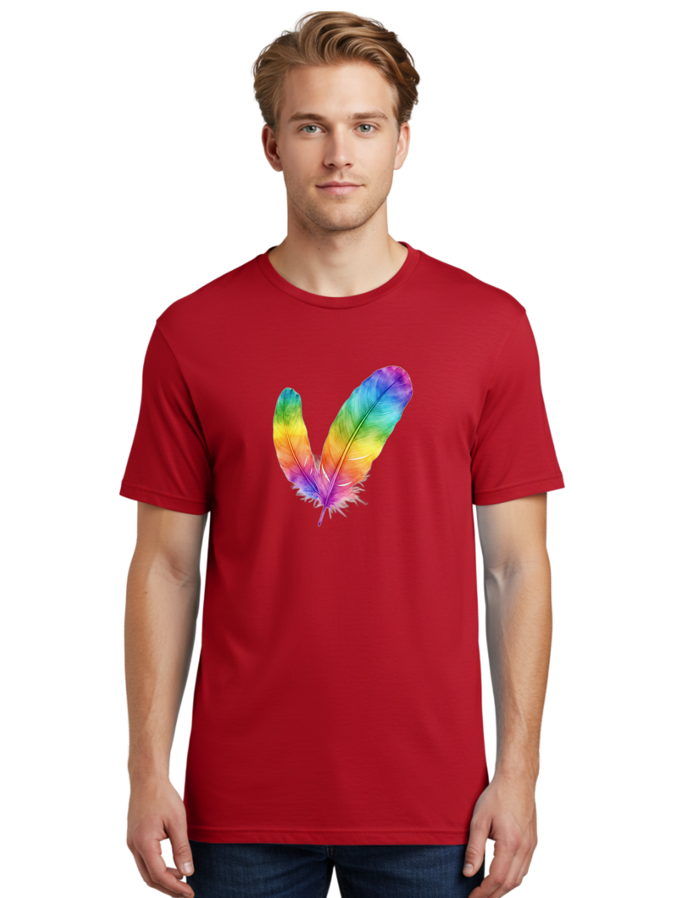 Rainbow-Feathers Men'S Graphic Tee, 100% Cotton, Comfortable Casual Summer Wear, Machine Washable, Vintage Camera, Old Camera, Antique Camera, Black Camera, Classic Photography, Photography Equipment, Nostalgic Device, Film Camera, Camera Art Baj234