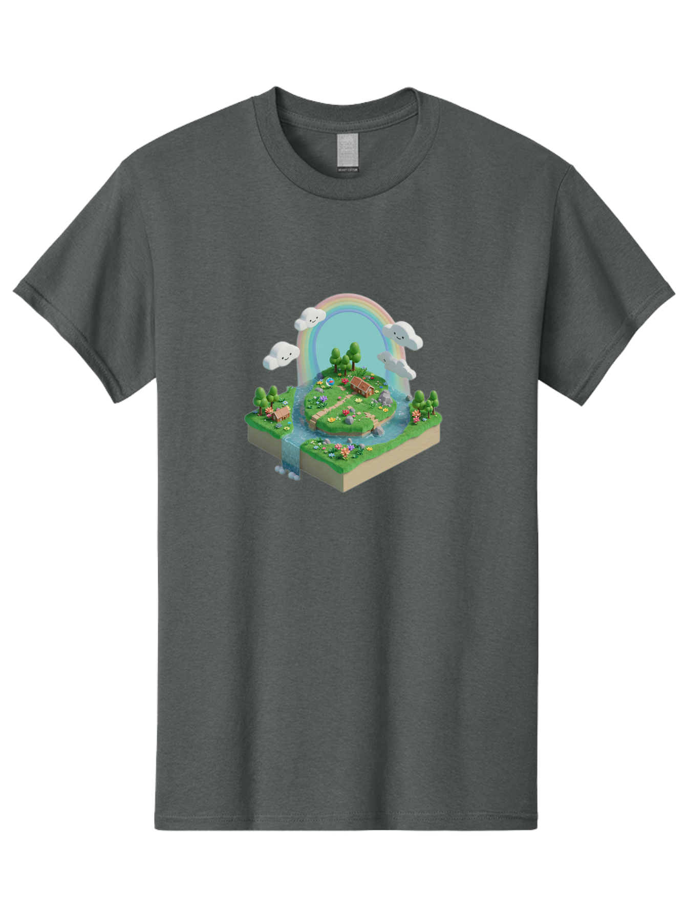 Rainbow-Landscape Men'S Graphic Tee, 100% Cotton, Comfortable Casual Summer Wear, Machine Washable, Vintage Camera, Old Camera, Antique Camera, Black Camera, Classic Photography, Photography Equipment, Nostalgic Device, Film Camera, Camera Art Baj235