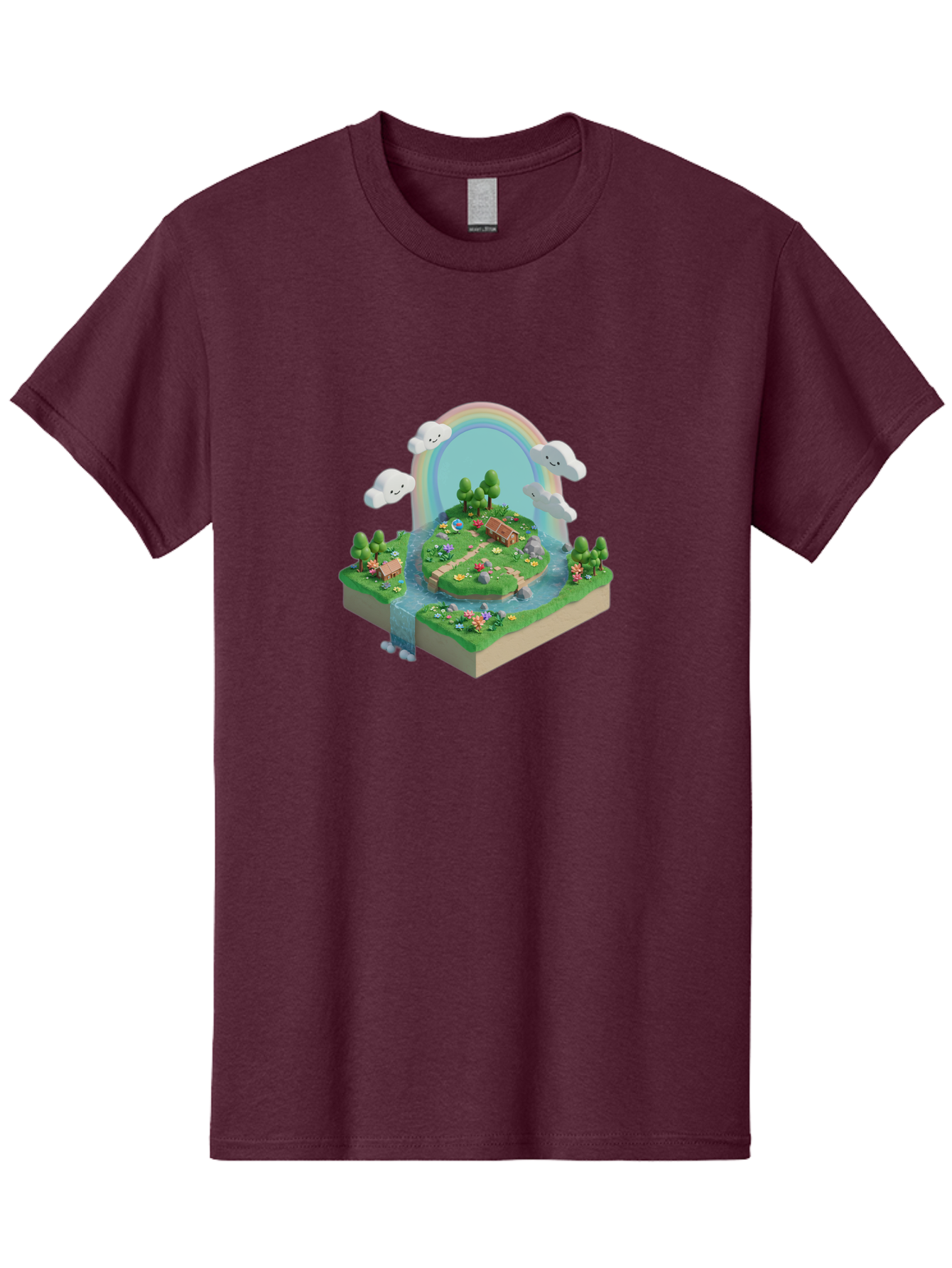 Rainbow-Landscape Men'S Graphic Tee, 100% Cotton, Comfortable Casual Summer Wear, Machine Washable, Vintage Camera, Old Camera, Antique Camera, Black Camera, Classic Photography, Photography Equipment, Nostalgic Device, Film Camera, Camera Art Baj235