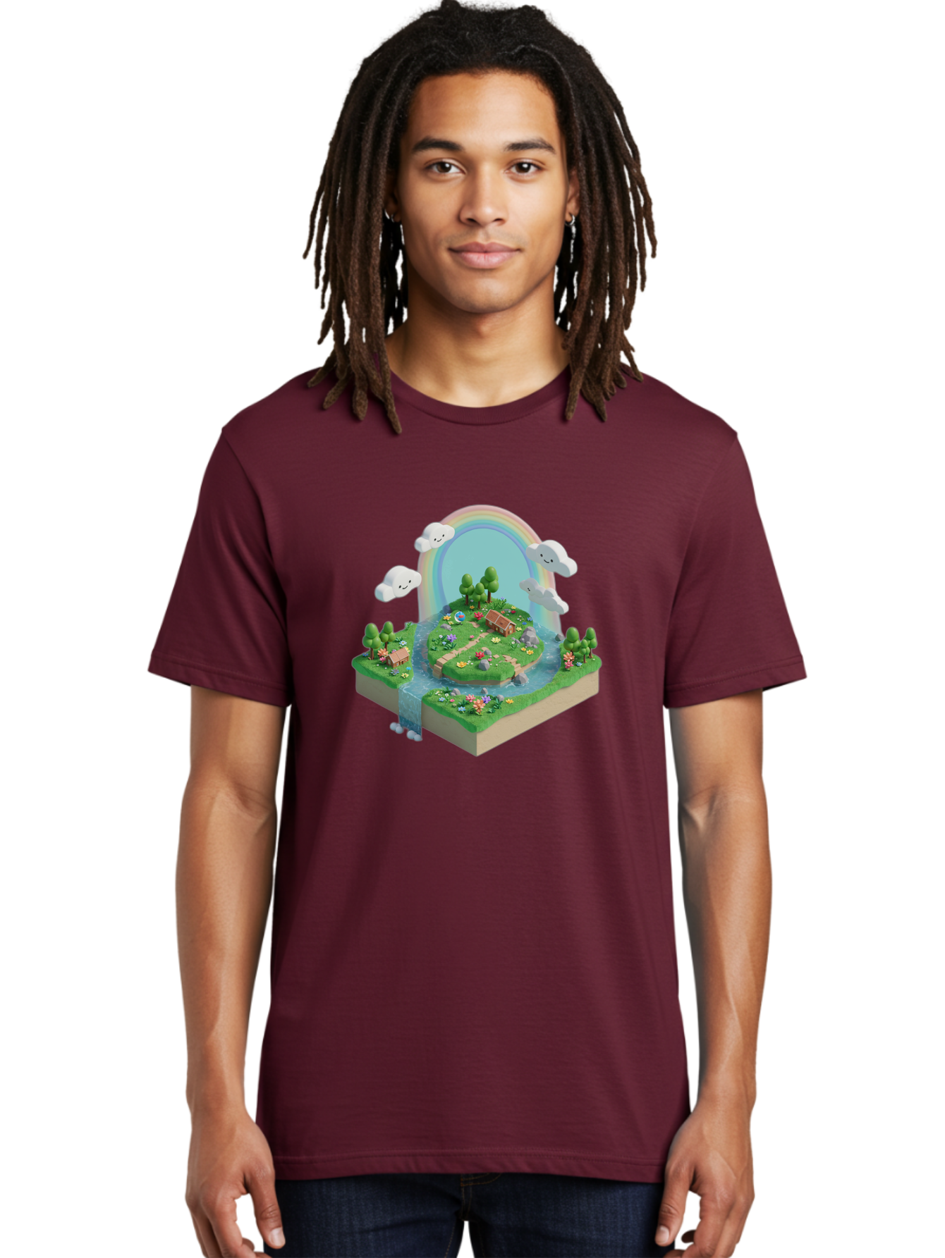 Rainbow-Landscape Men'S Graphic Tee, 100% Cotton, Comfortable Casual Summer Wear, Machine Washable, Vintage Camera, Old Camera, Antique Camera, Black Camera, Classic Photography, Photography Equipment, Nostalgic Device, Film Camera, Camera Art Baj235