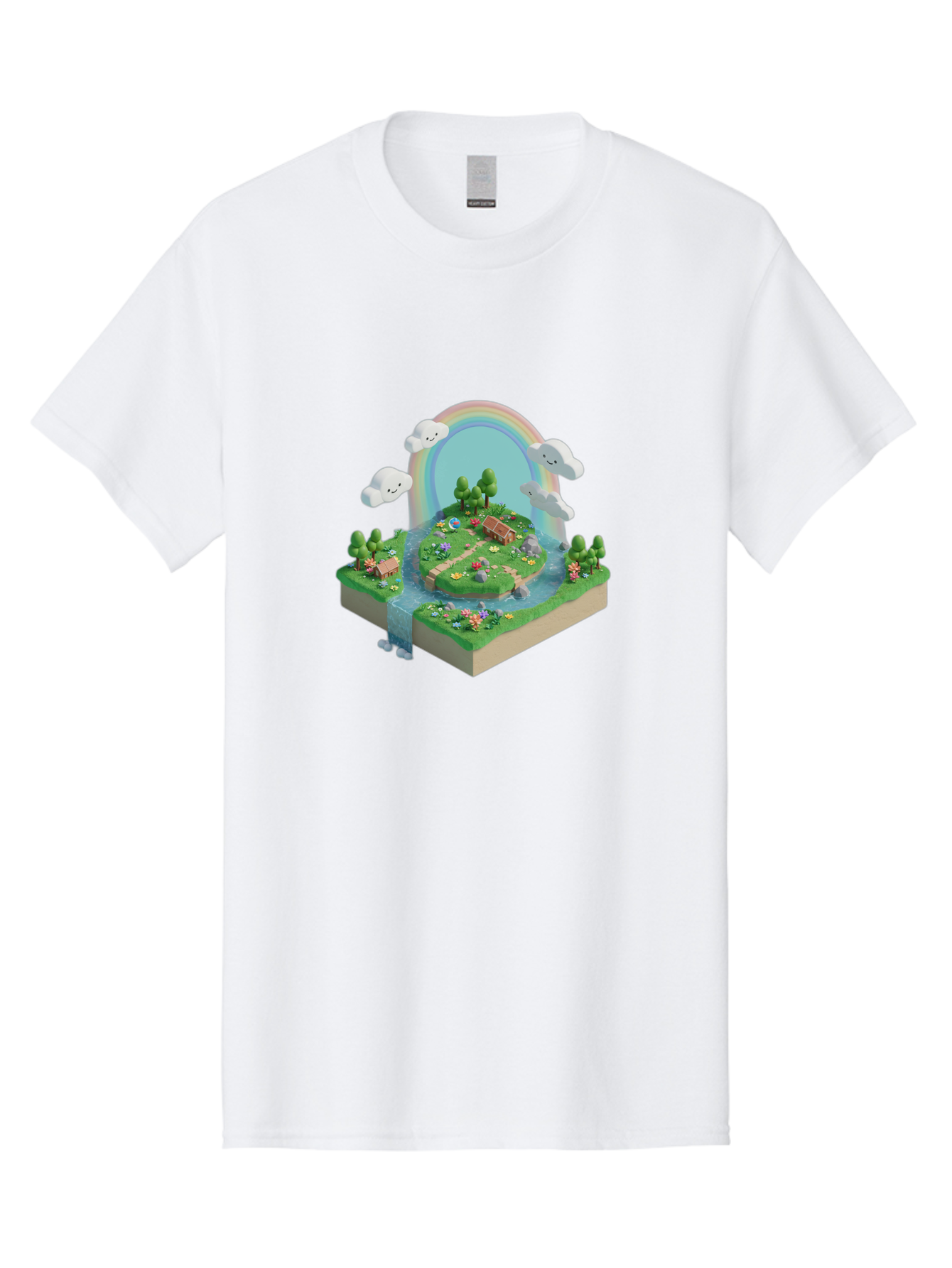 Rainbow-Landscape Men'S Graphic Tee, 100% Cotton, Comfortable Casual Summer Wear, Machine Washable, Vintage Camera, Old Camera, Antique Camera, Black Camera, Classic Photography, Photography Equipment, Nostalgic Device, Film Camera, Camera Art Baj235