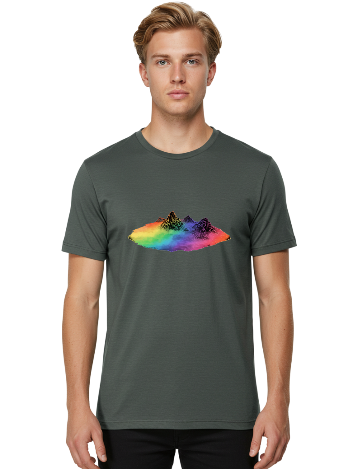 Rainbow-Mountains Men'S Graphic Tee, 100% Cotton, Comfortable Casual Summer Wear, Machine Washable, Vintage Camera, Old Camera, Antique Camera, Black Camera, Classic Photography, Photography Equipment, Nostalgic Device, Film Camera, Camera Art Baj237