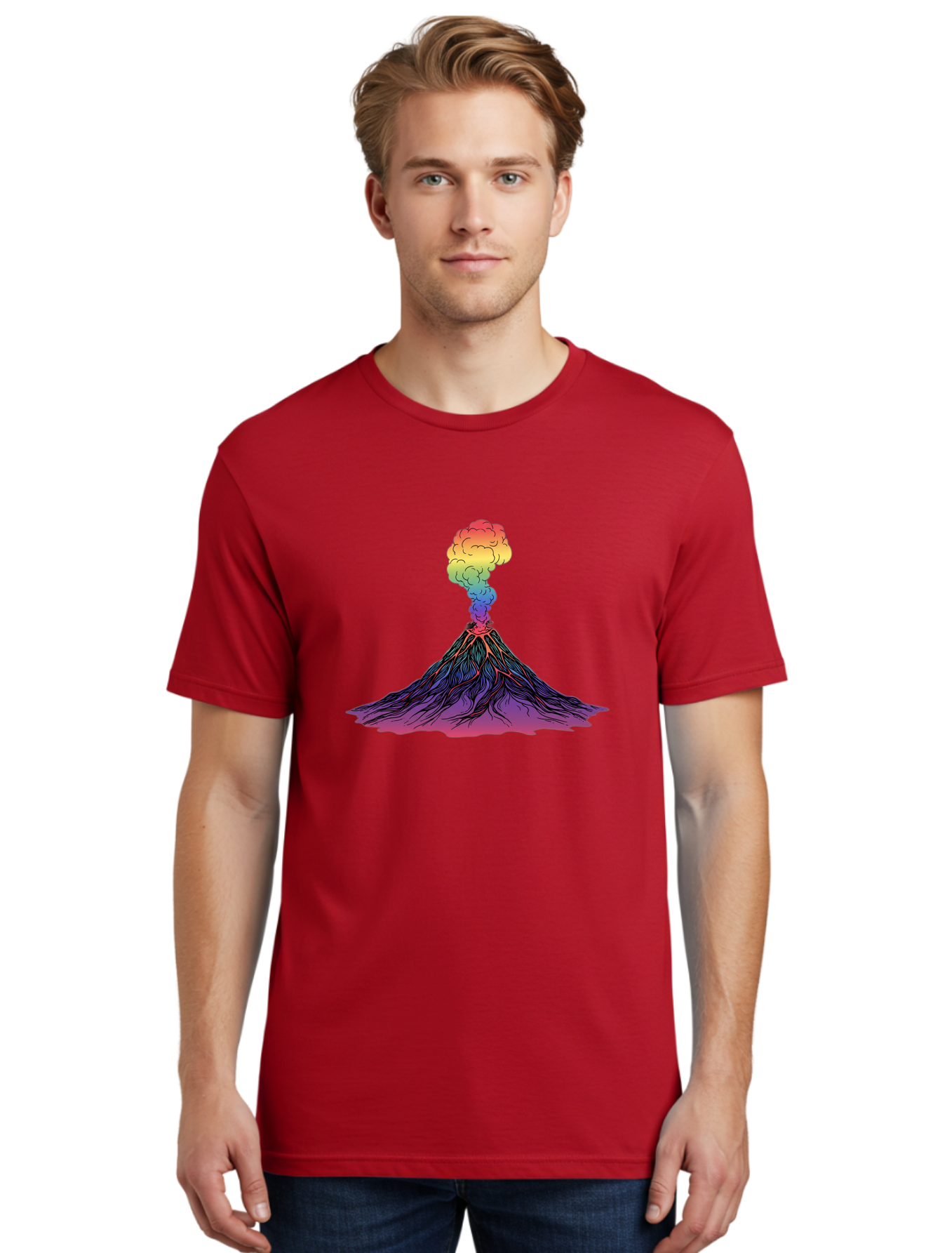 Rainbow-Volcano Men'S Graphic Tee, 100% Cotton, Comfortable Casual Summer Wear, Machine Washable, Vintage Camera, Old Camera, Antique Camera, Black Camera, Classic Photography, Photography Equipment, Nostalgic Device, Film Camera, Camera Art Baj240