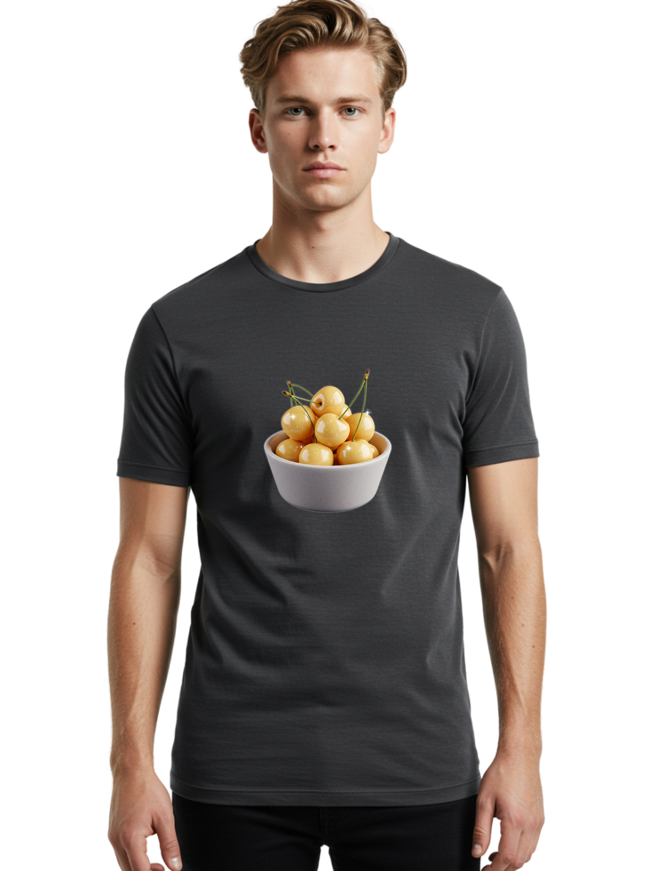 Rainier-Cherries Men'S Graphic Tee, 100% Cotton, Comfortable Casual Summer Wear, Machine Washable, Vintage Camera, Old Camera, Antique Camera, Black Camera, Classic Photography, Photography Equipment, Nostalgic Device, Film Camera, Camera Art Baj241