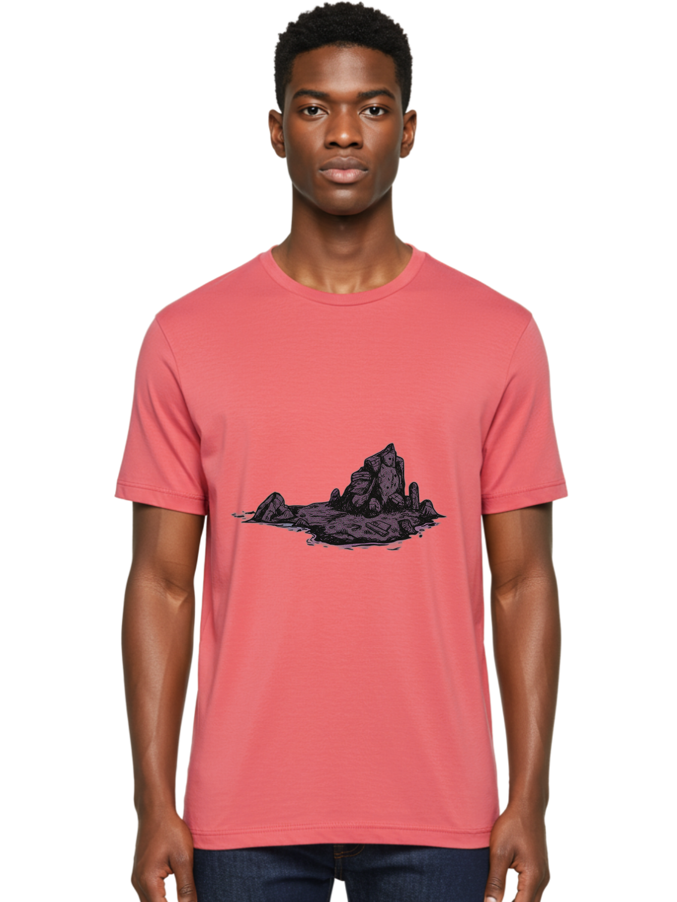 Rock-Formation Men'S Graphic Tee, 100% Cotton, Comfortable Casual Summer Wear, Machine Washable, Vintage Camera, Old Camera, Antique Camera, Black Camera, Classic Photography, Photography Equipment, Nostalgic Device, Film Camera, Camera Art Baj243