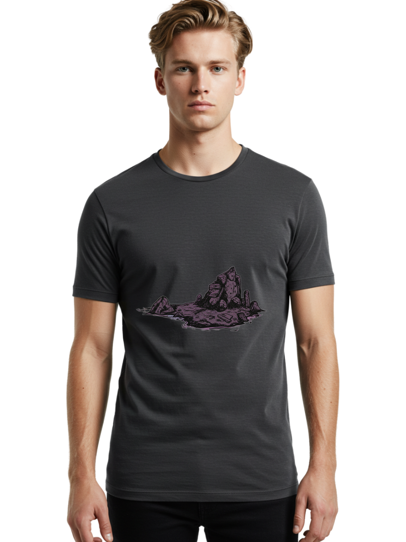 Rock-Formation Men'S Graphic Tee, 100% Cotton, Comfortable Casual Summer Wear, Machine Washable, Vintage Camera, Old Camera, Antique Camera, Black Camera, Classic Photography, Photography Equipment, Nostalgic Device, Film Camera, Camera Art Baj243
