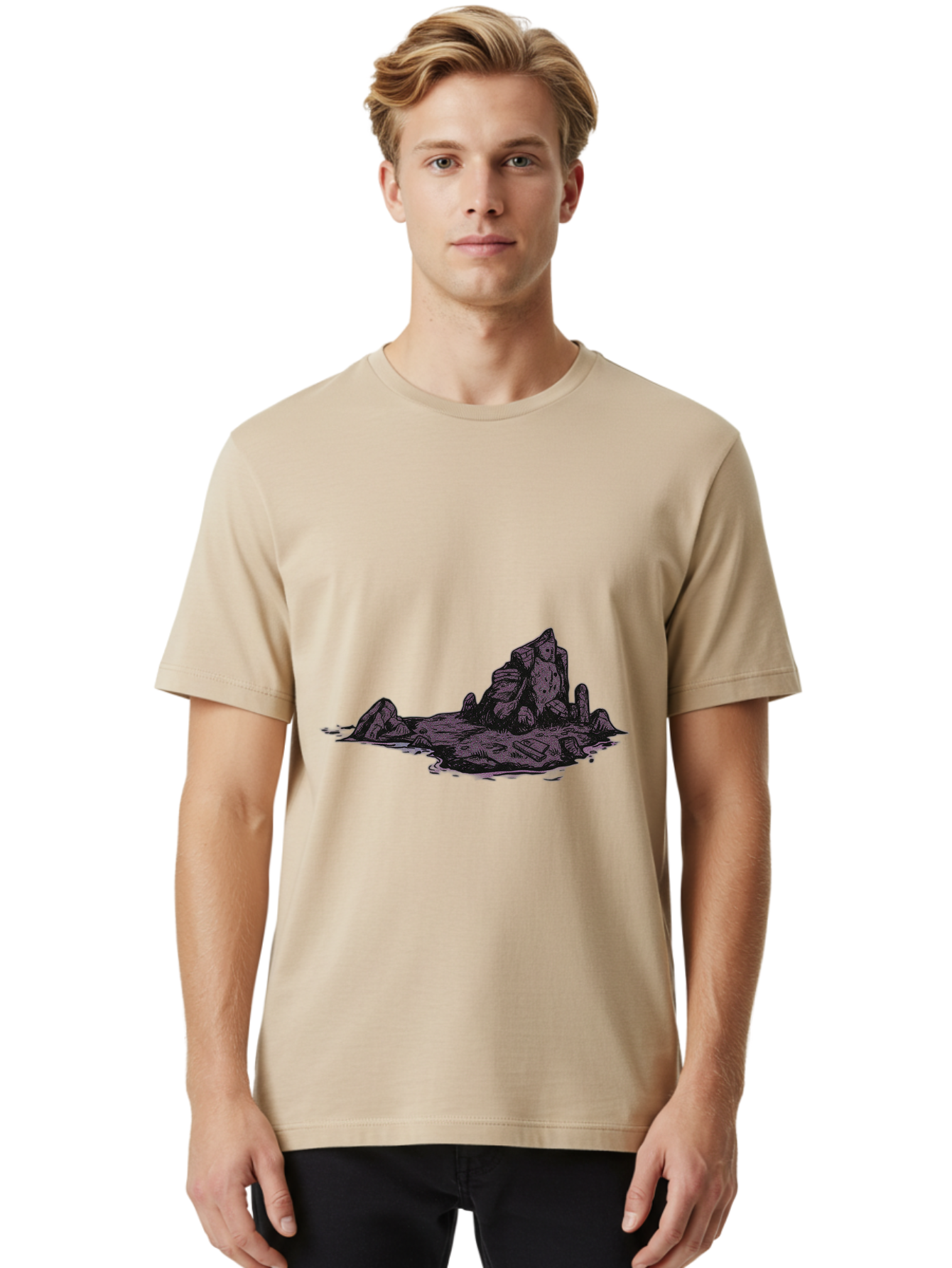 Rock-Formation Men'S Graphic Tee, 100% Cotton, Comfortable Casual Summer Wear, Machine Washable, Vintage Camera, Old Camera, Antique Camera, Black Camera, Classic Photography, Photography Equipment, Nostalgic Device, Film Camera, Camera Art Baj243