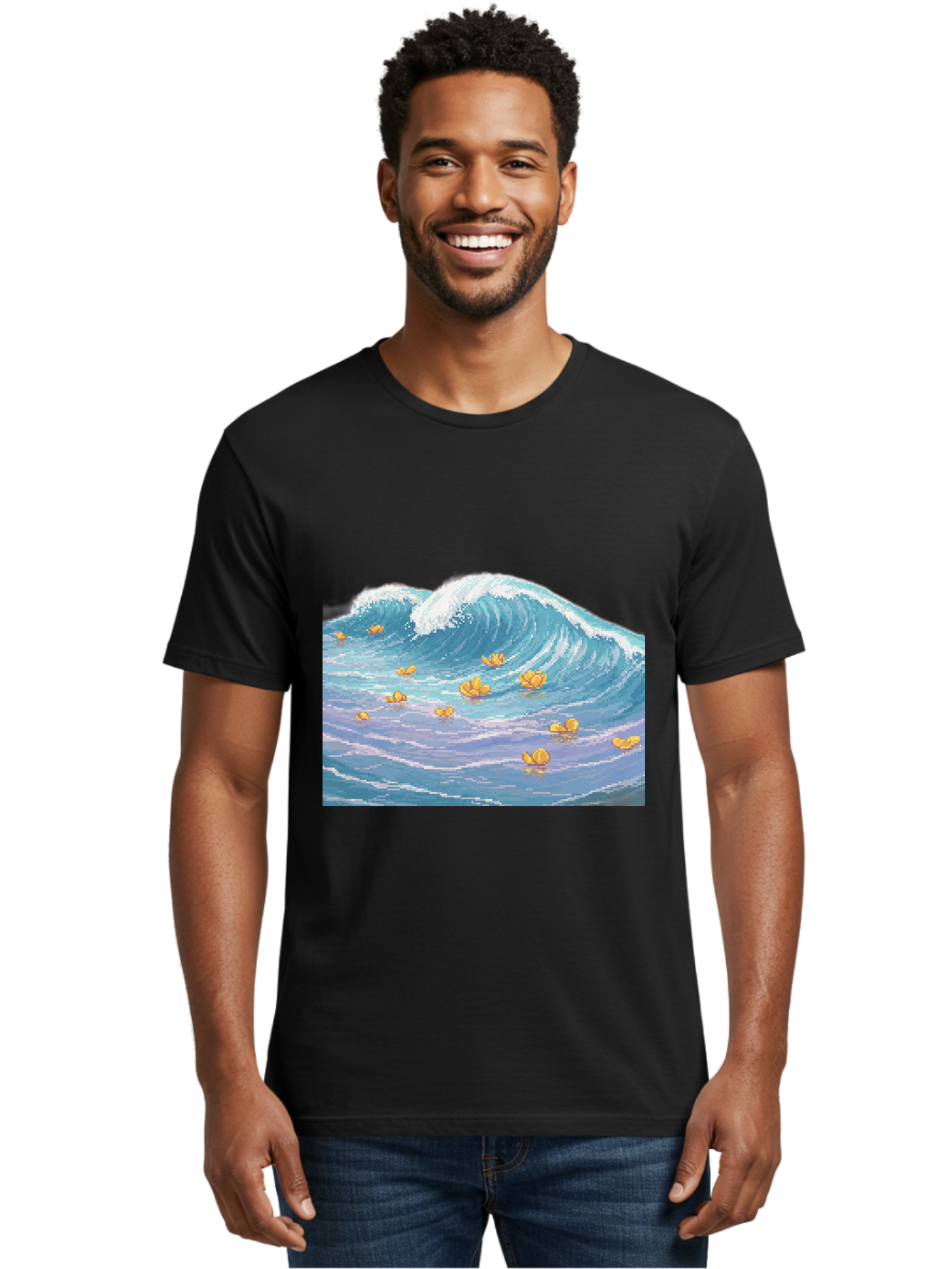 Rubber-Ducks-In-Wave Men'S Graphic Tee, 100% Cotton, Comfortable Casual Summer Wear, Machine Washable, Vintage Camera, Old Camera, Antique Camera, Black Camera, Classic Photography, Photography Equipment, Nostalgic Device, Film Camera, Baj245