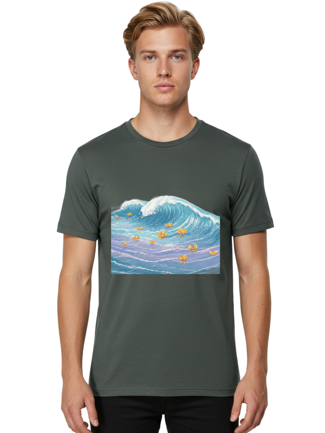 Rubber-Ducks-In-Wave Men'S Graphic Tee, 100% Cotton, Comfortable Casual Summer Wear, Machine Washable, Vintage Camera, Old Camera, Antique Camera, Black Camera, Classic Photography, Photography Equipment, Nostalgic Device, Film Camera, Baj245