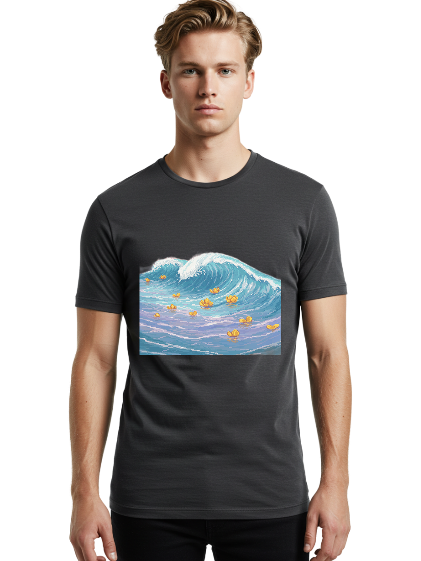 Rubber-Ducks-In-Wave Men'S Graphic Tee, 100% Cotton, Comfortable Casual Summer Wear, Machine Washable, Vintage Camera, Old Camera, Antique Camera, Black Camera, Classic Photography, Photography Equipment, Nostalgic Device, Film Camera, Baj245