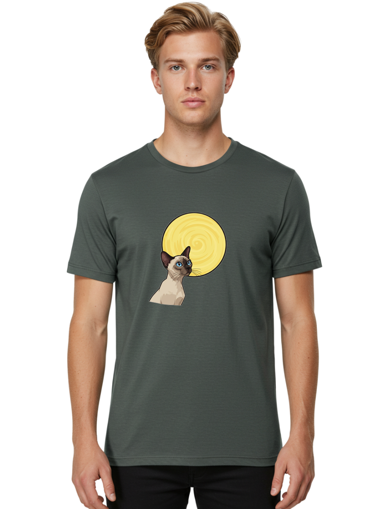 Siamese-Cat Men'S Graphic Tee, 100% Cotton, Comfortable Casual Summer Wear, Machine Washable, Vintage Camera, Old Camera, Antique Camera, Black Camera, Classic Photography, Photography Equipment, Nostalgic Device, Film Camera, Camera Art Baj247