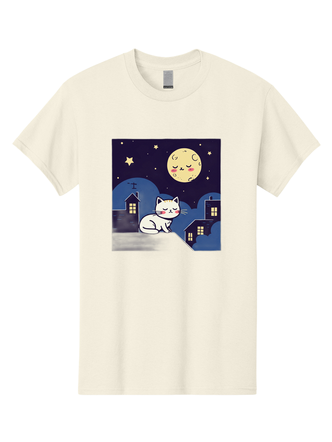 Sleeping-Cat-Under-Moonlight Men'S Graphic Tee, 100% Cotton, Comfortable Casual Summer Wear, Machine Washable, Vintage Camera, Old Camera, Antique Camera, Black Camera, Classic Photography, Photography Equipment, Nostalgic Device, Film Camera, Baj249
