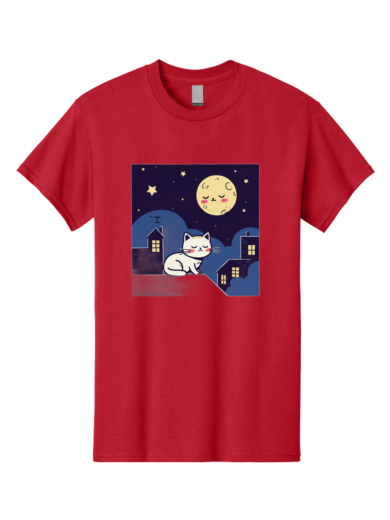 Sleeping-Cat-Under-Moonlight Men'S Graphic Tee, 100% Cotton, Comfortable Casual Summer Wear, Machine Washable, Vintage Camera, Old Camera, Antique Camera, Black Camera, Classic Photography, Photography Equipment, Nostalgic Device, Film Camera, Baj249