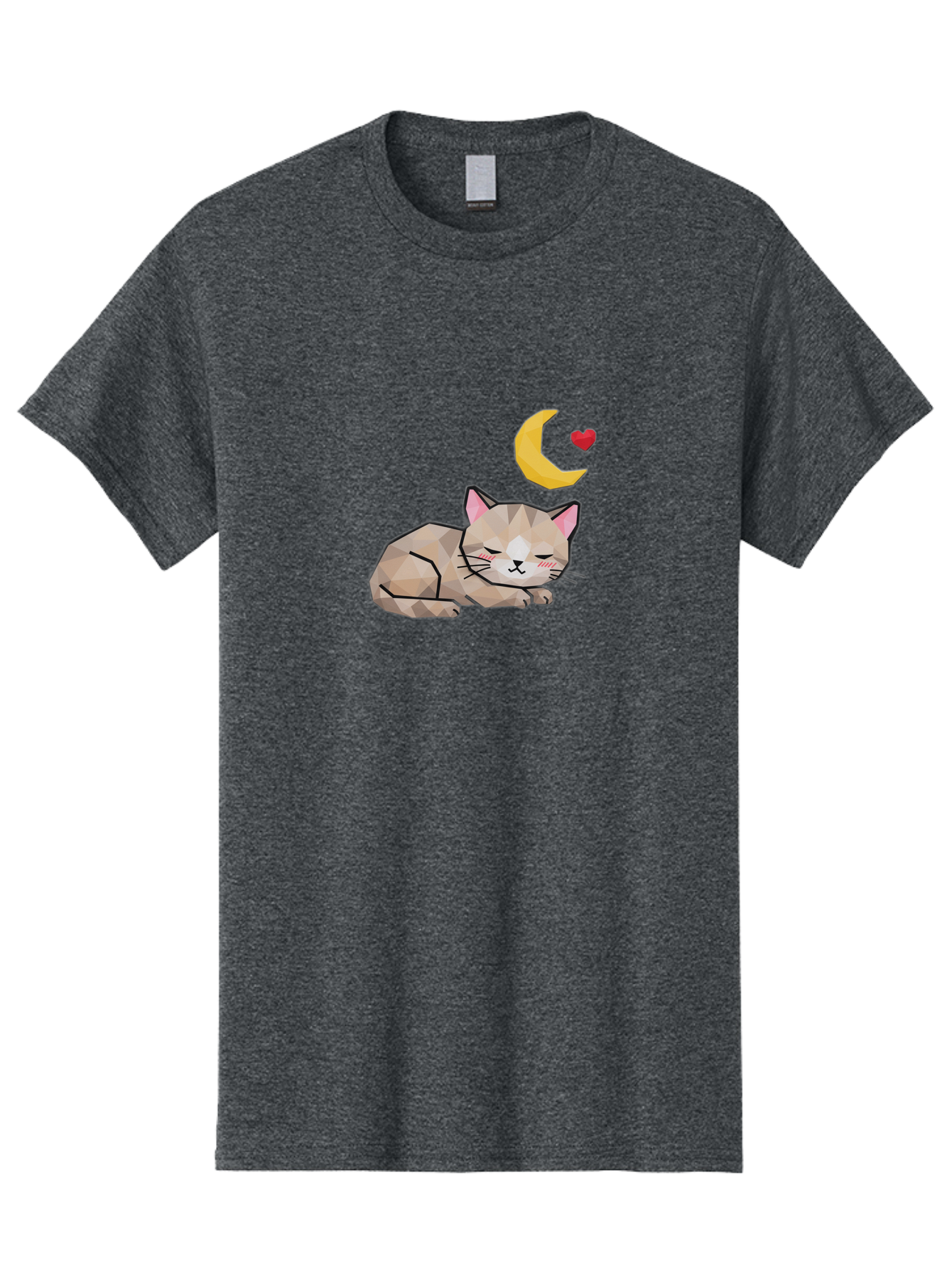 Sleeping-Cat-With-Moon-And-Heart Men'S Graphic Tee, 100% Cotton, Comfortable Casual Summer Wear, Machine Washable, Vintage Camera, Old Camera, Antique Camera, Black Camera, Classic Photography, Photography Equipment, Nostalgic Device, Baj250