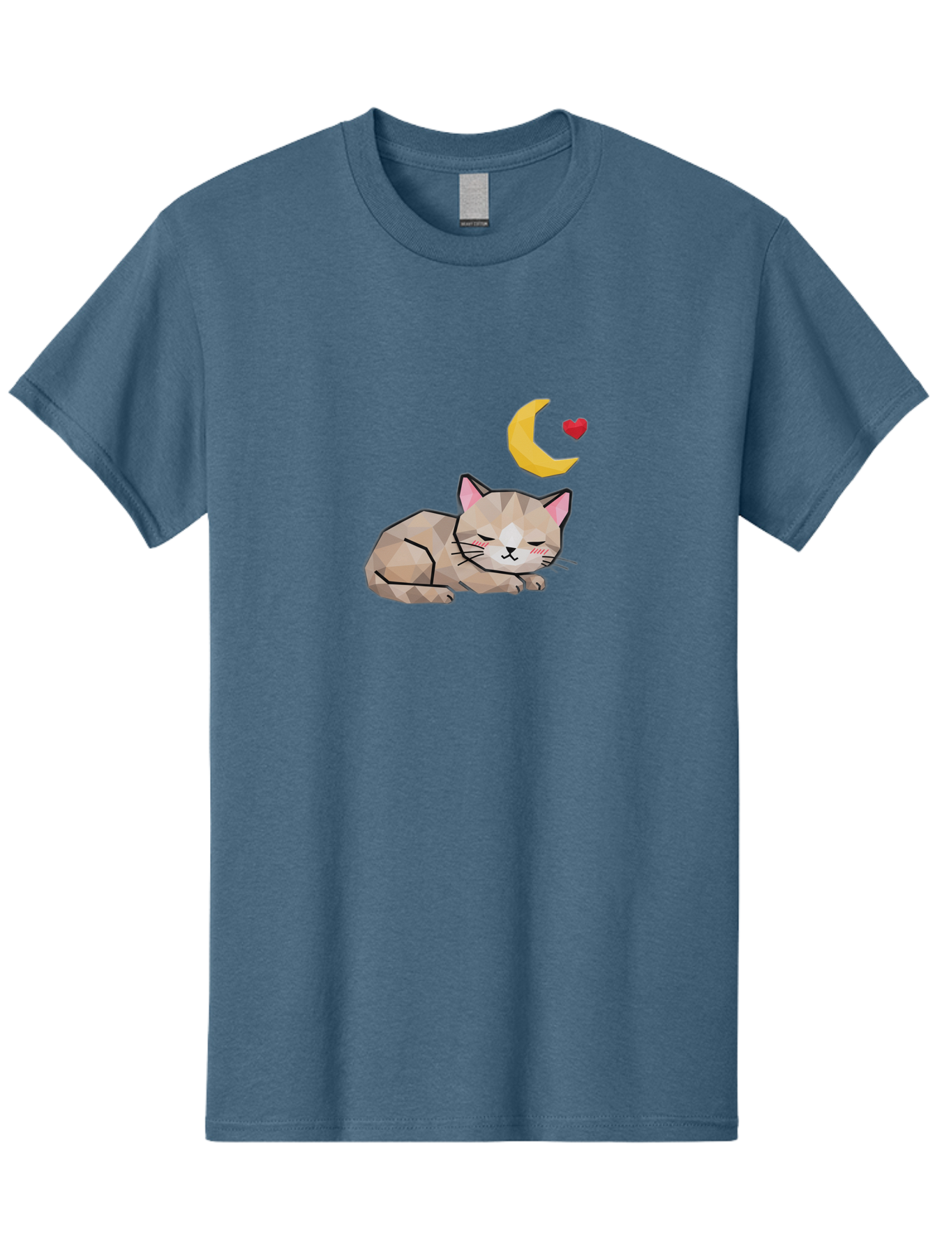 Sleeping-Cat-With-Moon-And-Heart Men'S Graphic Tee, 100% Cotton, Comfortable Casual Summer Wear, Machine Washable, Vintage Camera, Old Camera, Antique Camera, Black Camera, Classic Photography, Photography Equipment, Nostalgic Device, Baj250