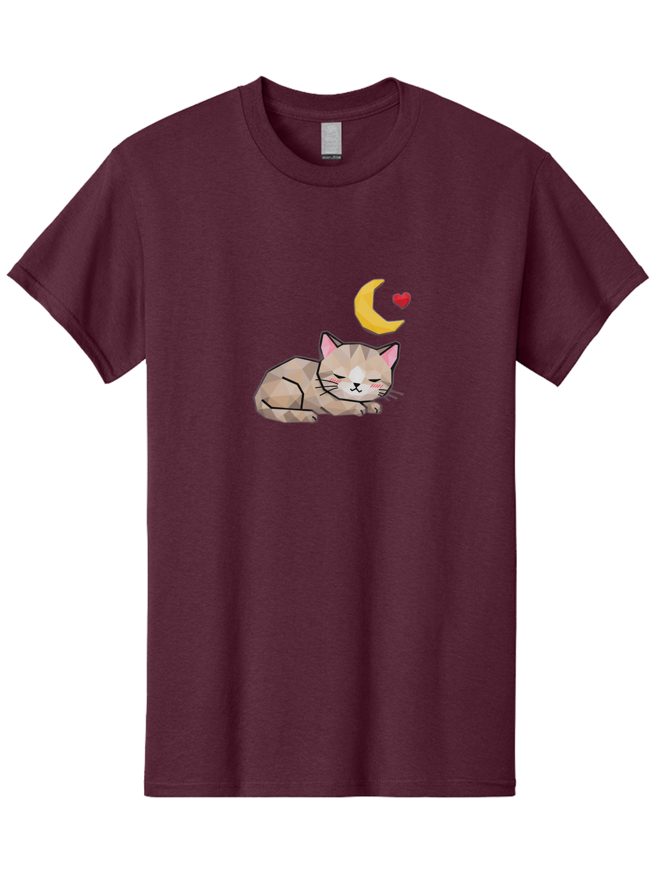 Sleeping-Cat-With-Moon-And-Heart Men'S Graphic Tee, 100% Cotton, Comfortable Casual Summer Wear, Machine Washable, Vintage Camera, Old Camera, Antique Camera, Black Camera, Classic Photography, Photography Equipment, Nostalgic Device, Baj250