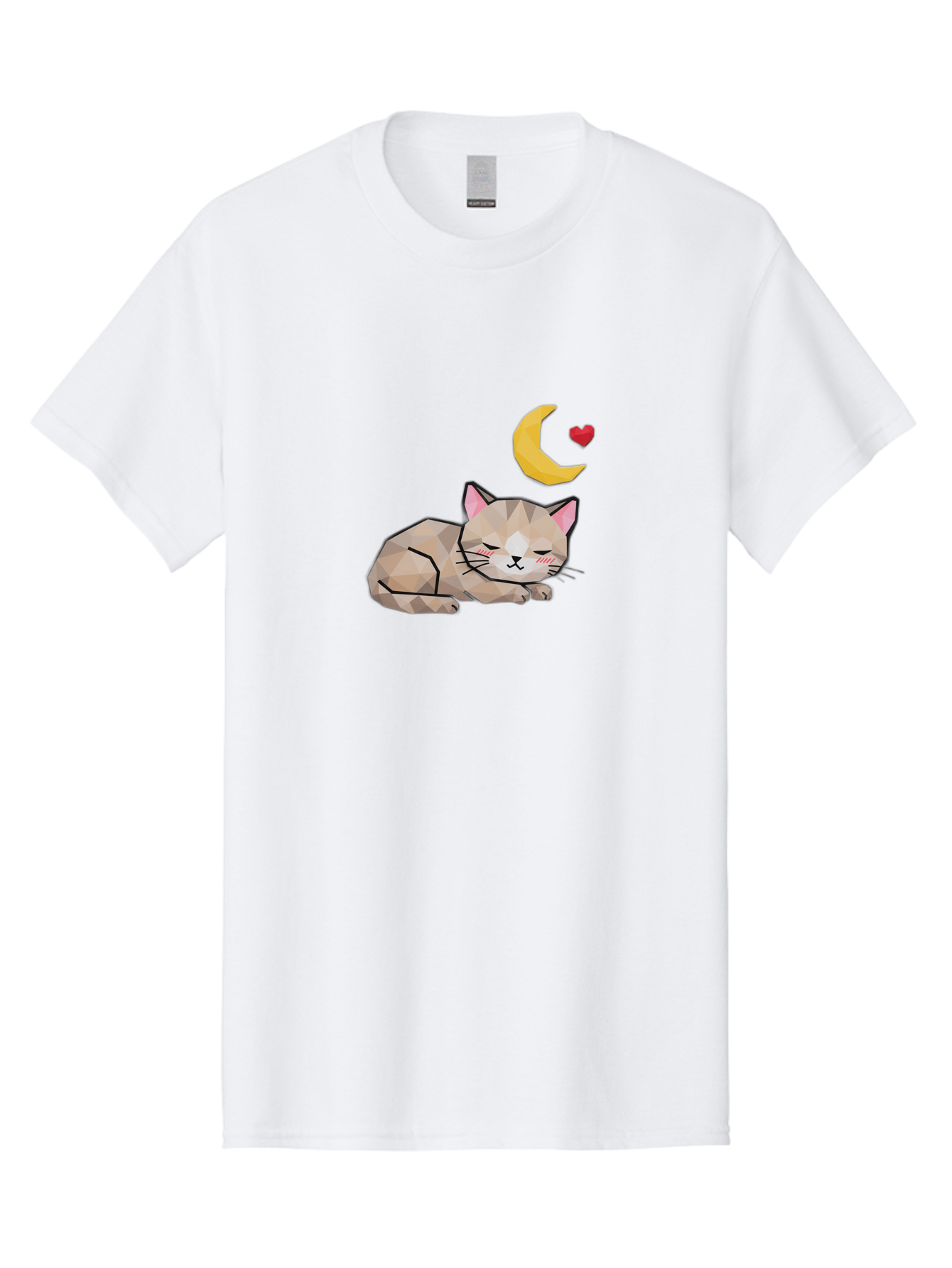 Sleeping-Cat-With-Moon-And-Heart Men'S Graphic Tee, 100% Cotton, Comfortable Casual Summer Wear, Machine Washable, Vintage Camera, Old Camera, Antique Camera, Black Camera, Classic Photography, Photography Equipment, Nostalgic Device, Baj250