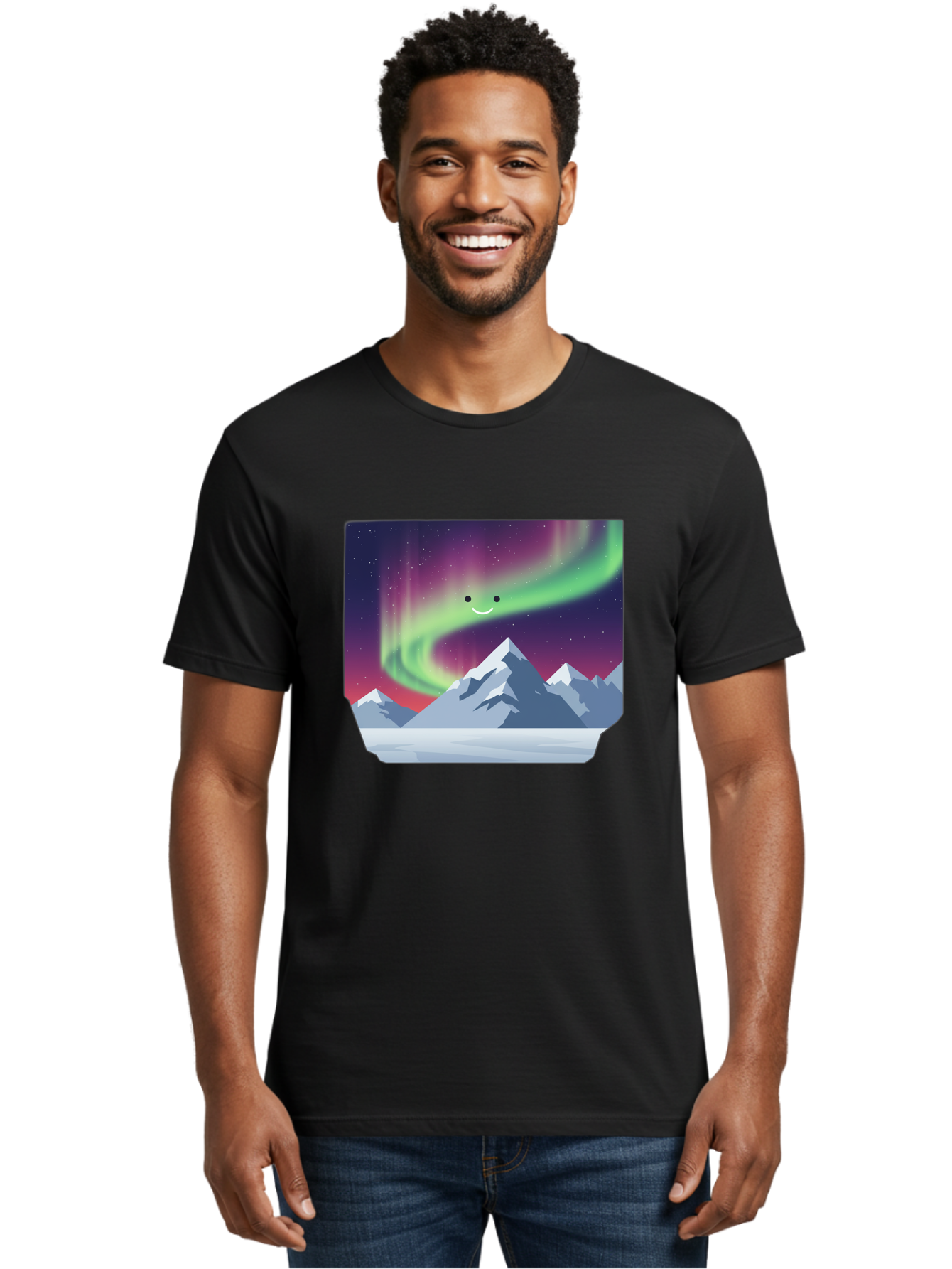 Smiling-Aurora-Borealis Men'S Graphic Tee, 100% Cotton, Comfortable Casual Summer Wear, Machine Washable, Vintage Camera, Old Camera, Antique Camera, Black Camera, Classic Photography, Photography Equipment, Nostalgic Device, Film Camera, Baj255