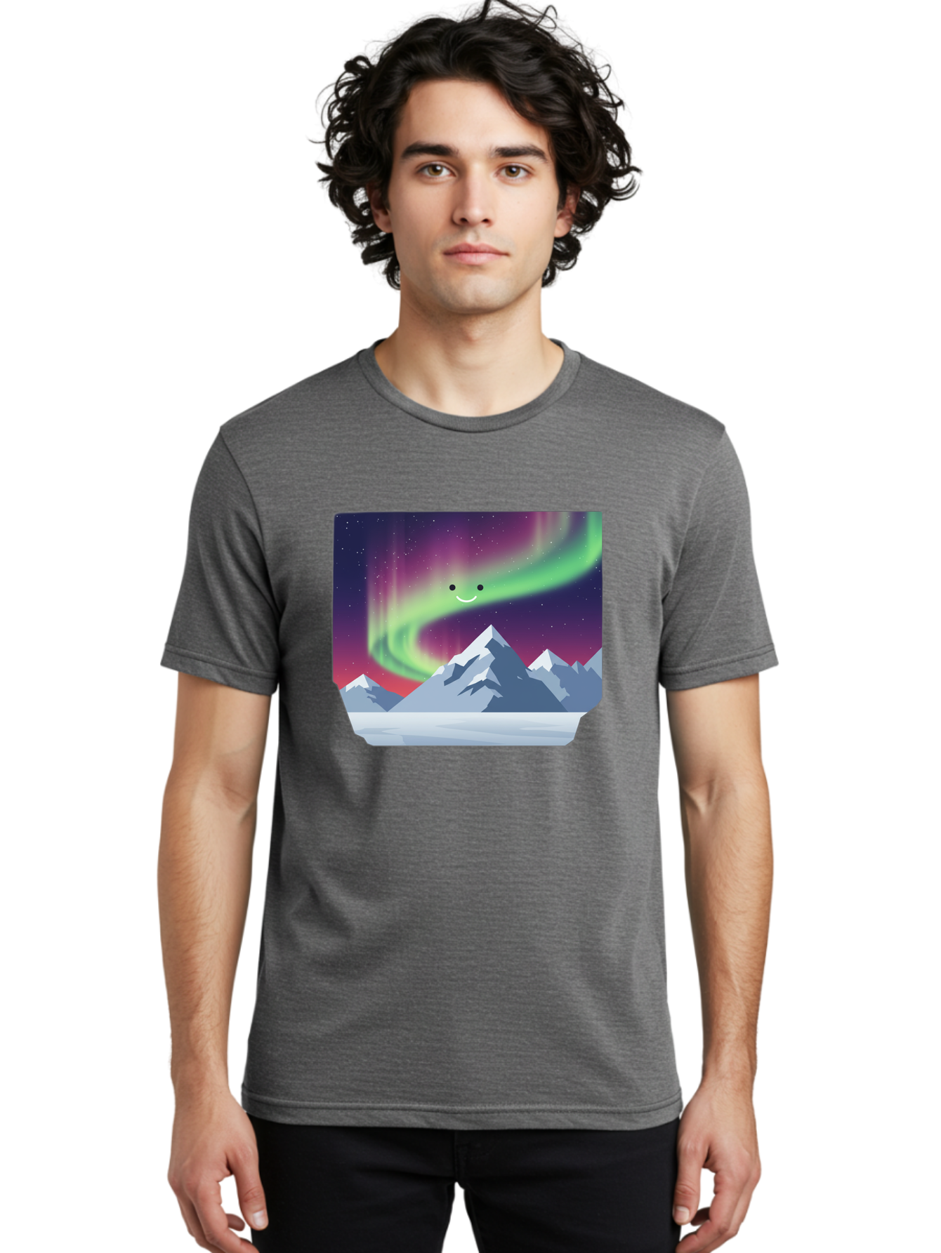 Smiling-Aurora-Borealis Men'S Graphic Tee, 100% Cotton, Comfortable Casual Summer Wear, Machine Washable, Vintage Camera, Old Camera, Antique Camera, Black Camera, Classic Photography, Photography Equipment, Nostalgic Device, Film Camera, Baj255