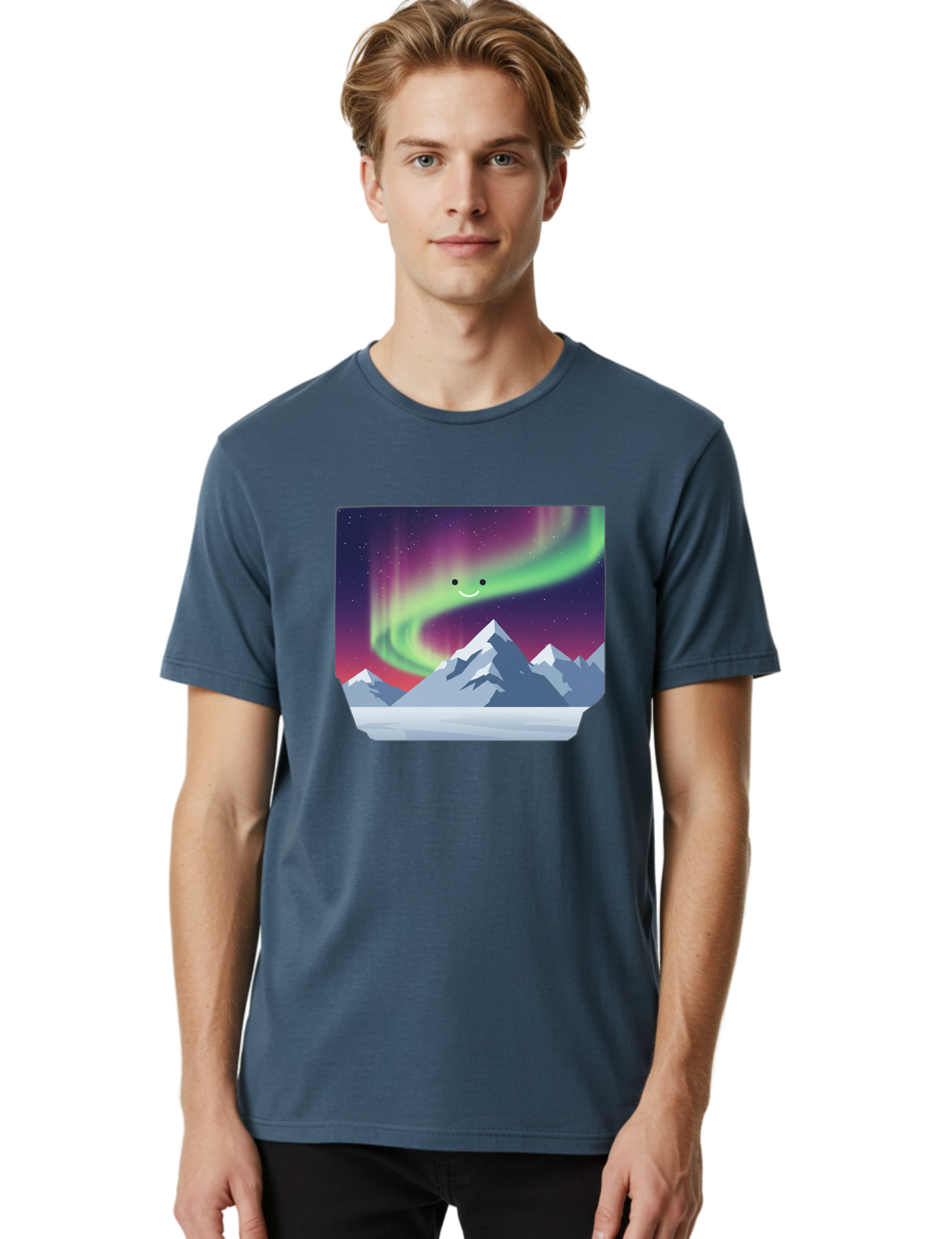 Smiling-Aurora-Borealis Men'S Graphic Tee, 100% Cotton, Comfortable Casual Summer Wear, Machine Washable, Vintage Camera, Old Camera, Antique Camera, Black Camera, Classic Photography, Photography Equipment, Nostalgic Device, Film Camera, Baj255