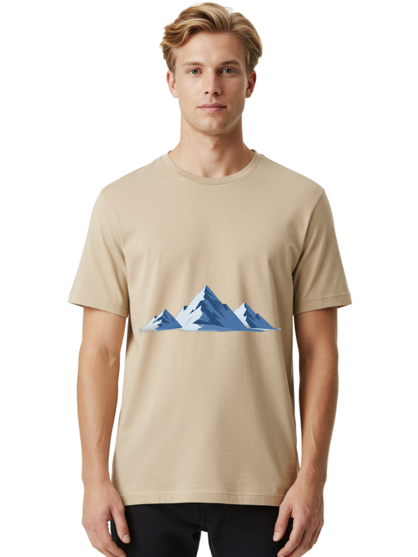 Snow-Capped-Mountains Men'S Graphic Tee, 100% Cotton, Comfortable Casual Summer Wear, Machine Washable, Vintage Camera, Old Camera, Antique Camera, Black Camera, Classic Photography, Photography Equipment, Nostalgic Device, Film Camera, Baj258