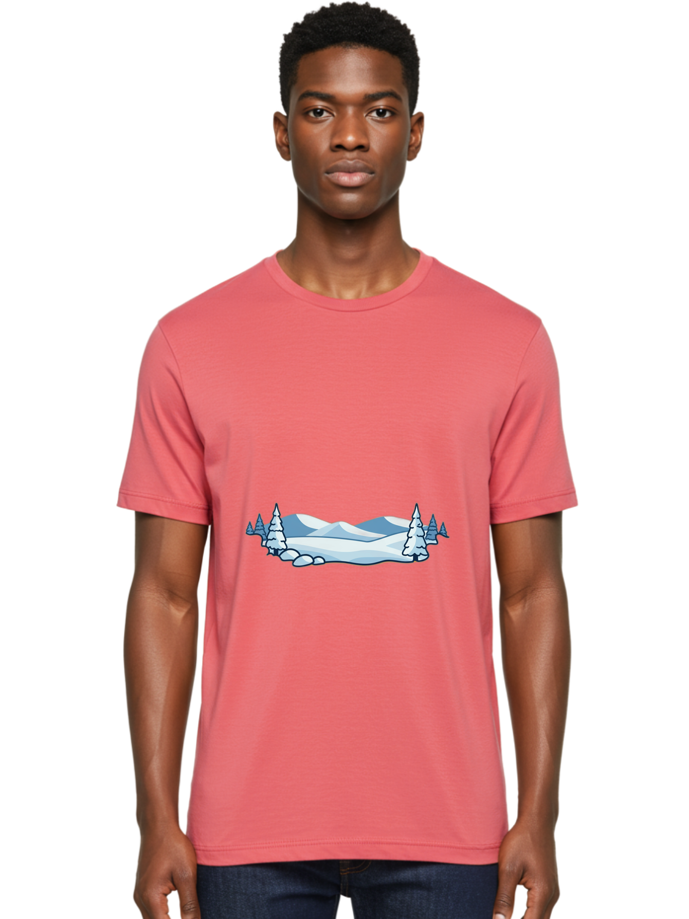 Snowy-Landscape Men'S Graphic Tee, 100% Cotton, Comfortable Casual Summer Wear, Machine Washable, Vintage Camera, Old Camera, Antique Camera, Black Camera, Classic Photography, Photography Equipment, Nostalgic Device, Film Camera, Camera Art Baj259