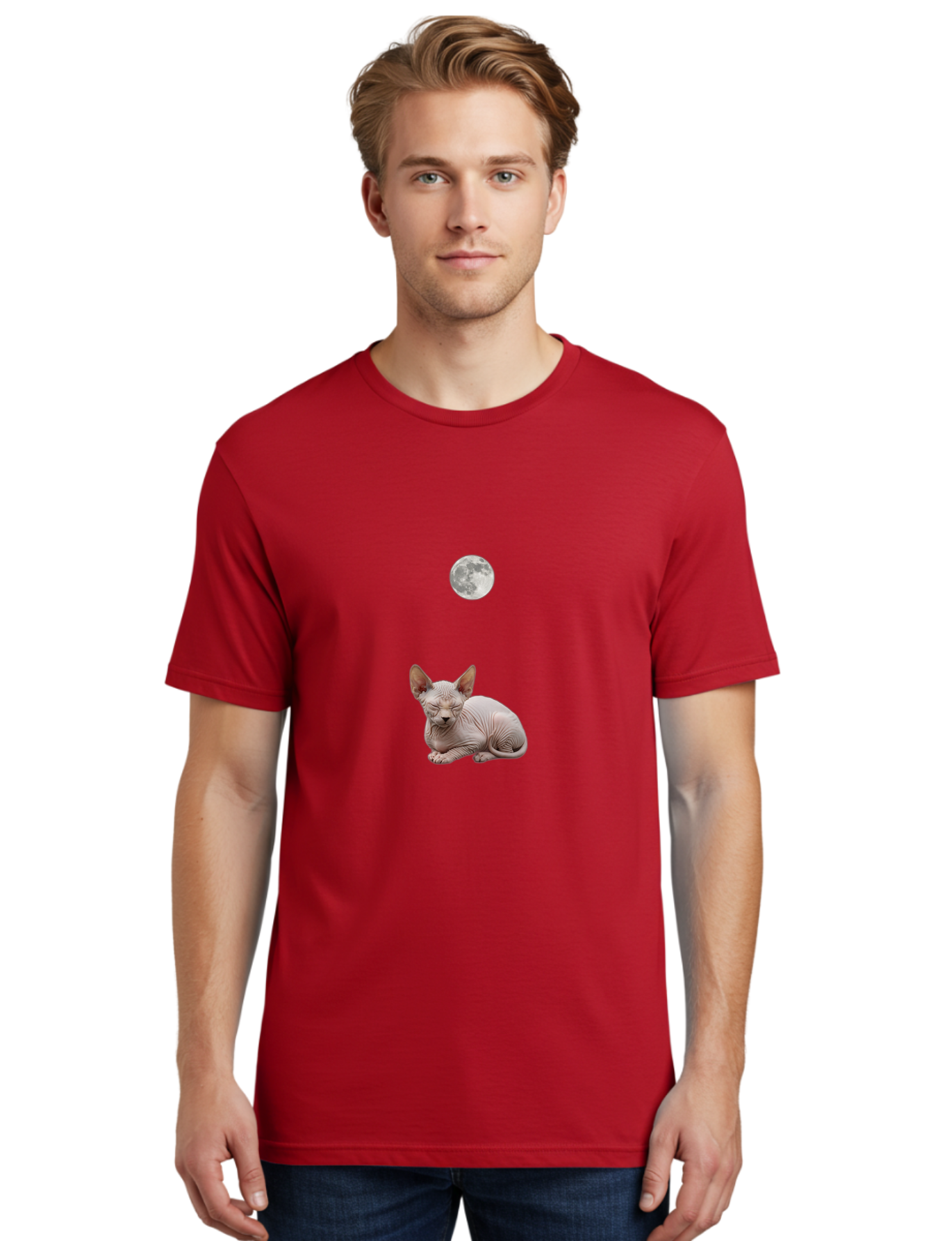 Sphynx-Cat-And-Moon Men'S Graphic Tee, 100% Cotton, Comfortable Casual Summer Wear, Machine Washable, Vintage Camera, Old Camera, Antique Camera, Black Camera, Classic Photography, Photography Equipment, Nostalgic Device, Film Camera, Baj261