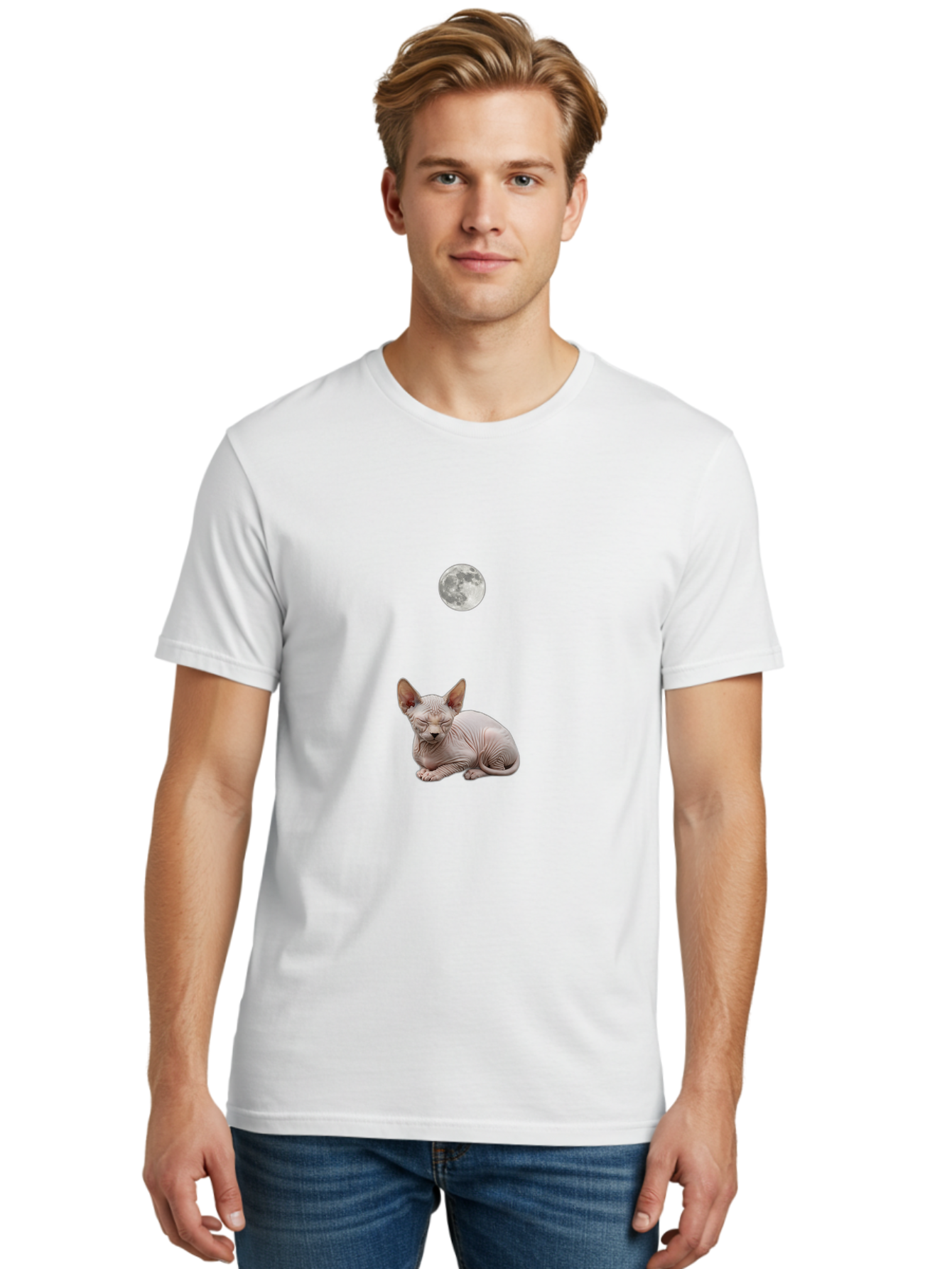 Sphynx-Cat-And-Moon Men'S Graphic Tee, 100% Cotton, Comfortable Casual Summer Wear, Machine Washable, Vintage Camera, Old Camera, Antique Camera, Black Camera, Classic Photography, Photography Equipment, Nostalgic Device, Film Camera, Baj261
