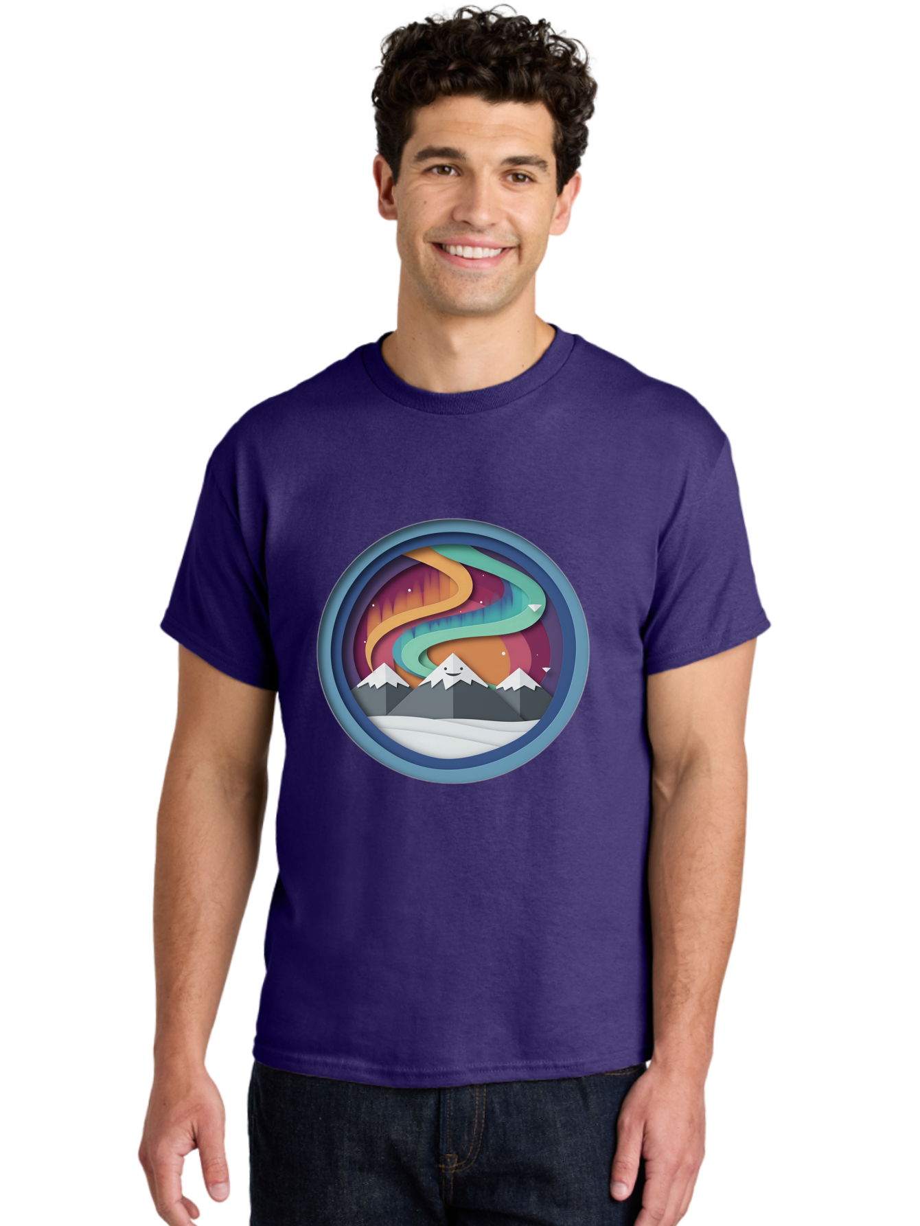Stylized-Mountain-Landscape Men'S Graphic Tee, 100% Cotton, Comfortable Casual Summer Wear, Machine Washable, Vintage Camera, Old Camera, Antique Camera, Black Camera, Classic Photography, Photography Equipment, Nostalgic Device, Film Camera, Baj263