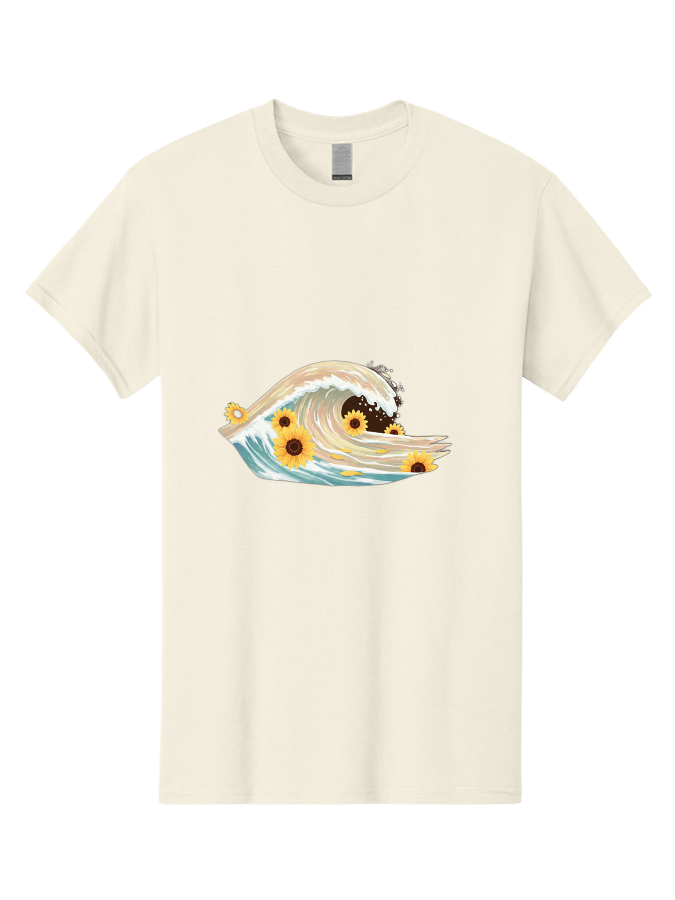 Sunflowers-In-Wave Men'S Graphic Tee, 100% Cotton, Comfortable Casual Summer Wear, Machine Washable, Vintage Camera, Old Camera, Antique Camera, Black Camera, Classic Photography, Photography Equipment, Nostalgic Device, Film Camera, Baj264